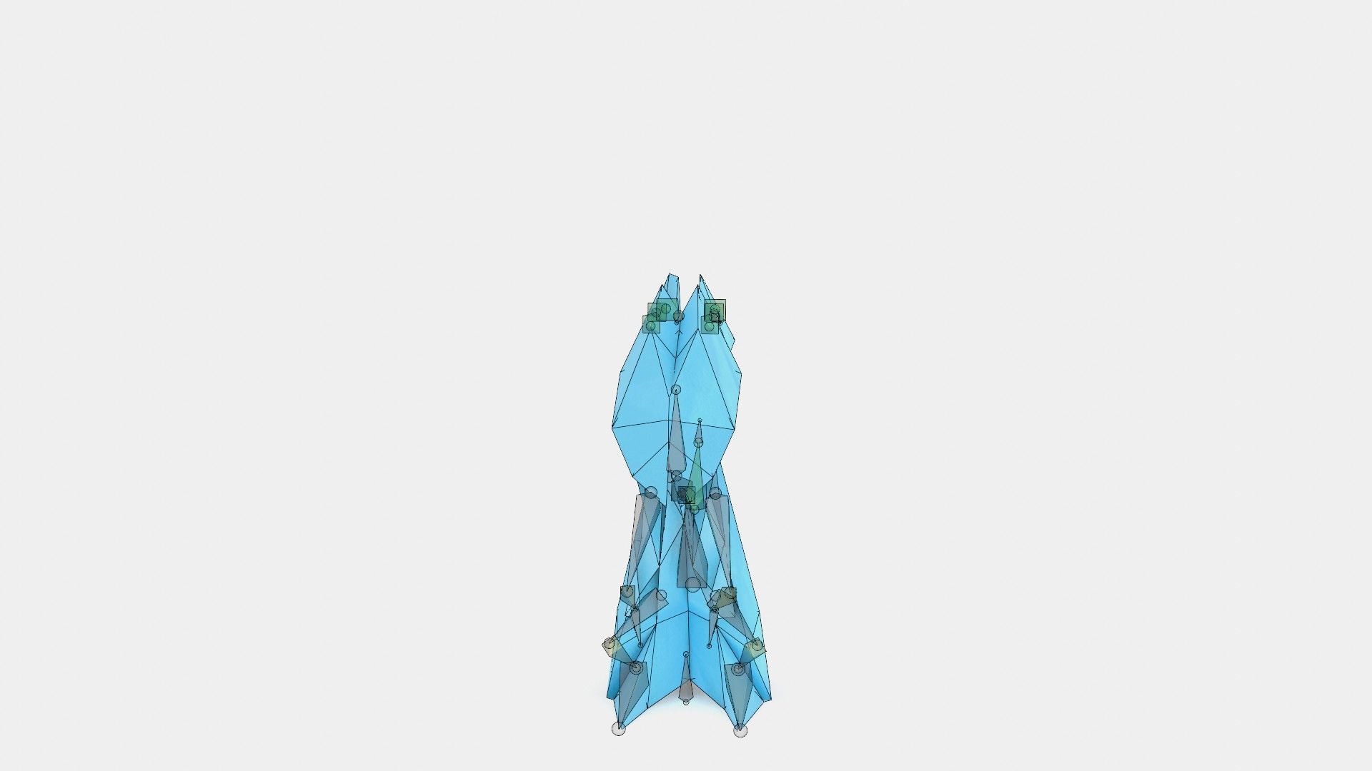 Origami Rabbit Low-poly 3D model_13