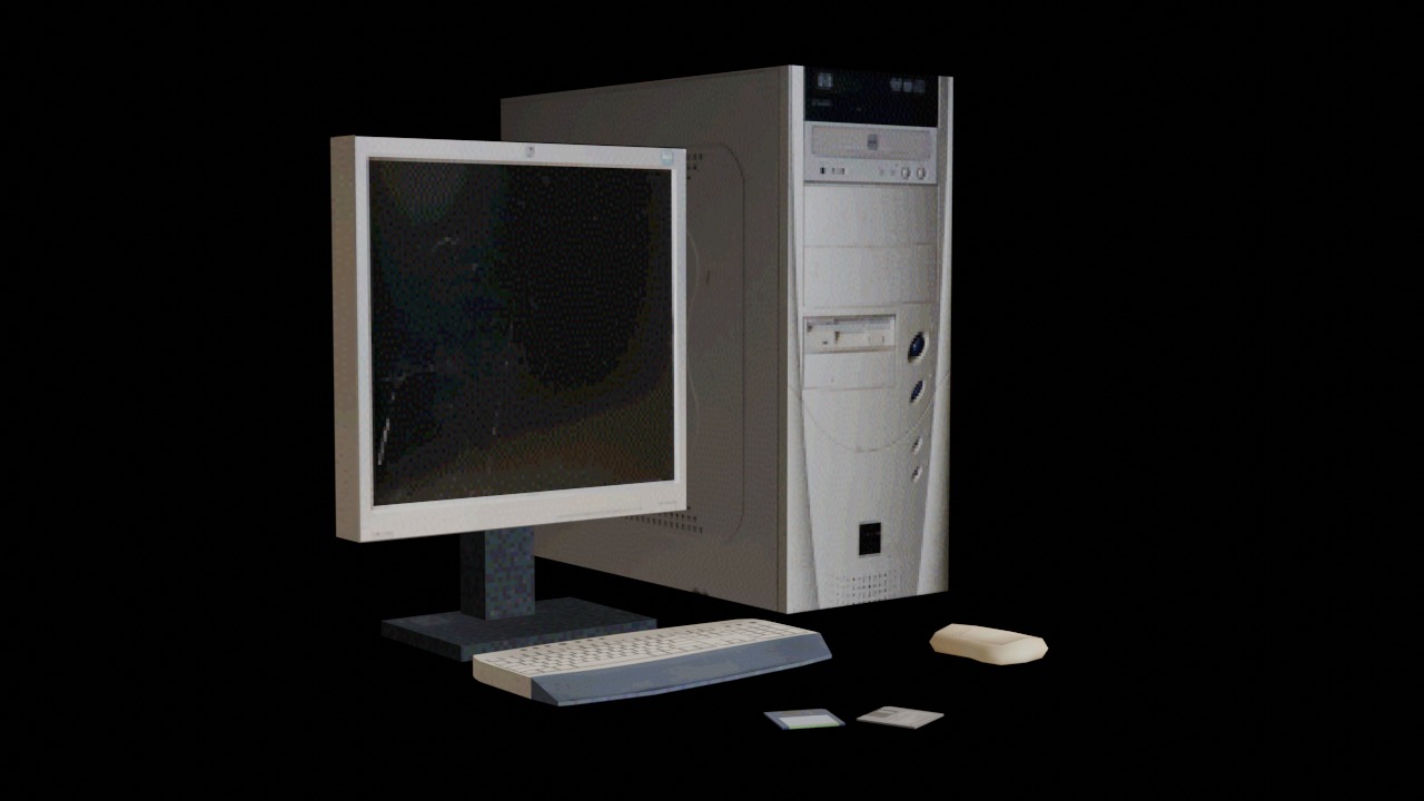 Old PSX Style Teck Kit Low-poly 3D model_2