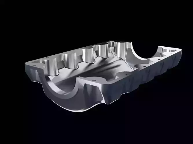 V6 Engine Oil Pan Dimension Accurate 3D Model