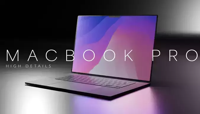  MacBook Pro 3D Model  High-Quality Apple Laptop 