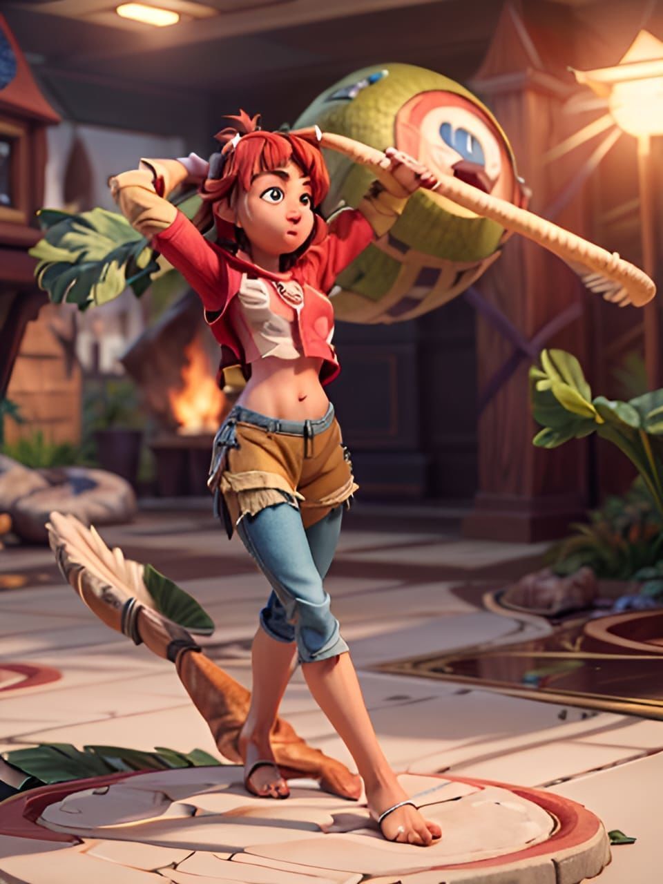 3D female character 3D model_2