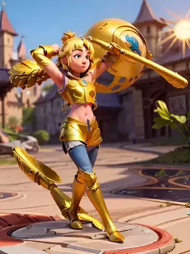 3D female character  3D model