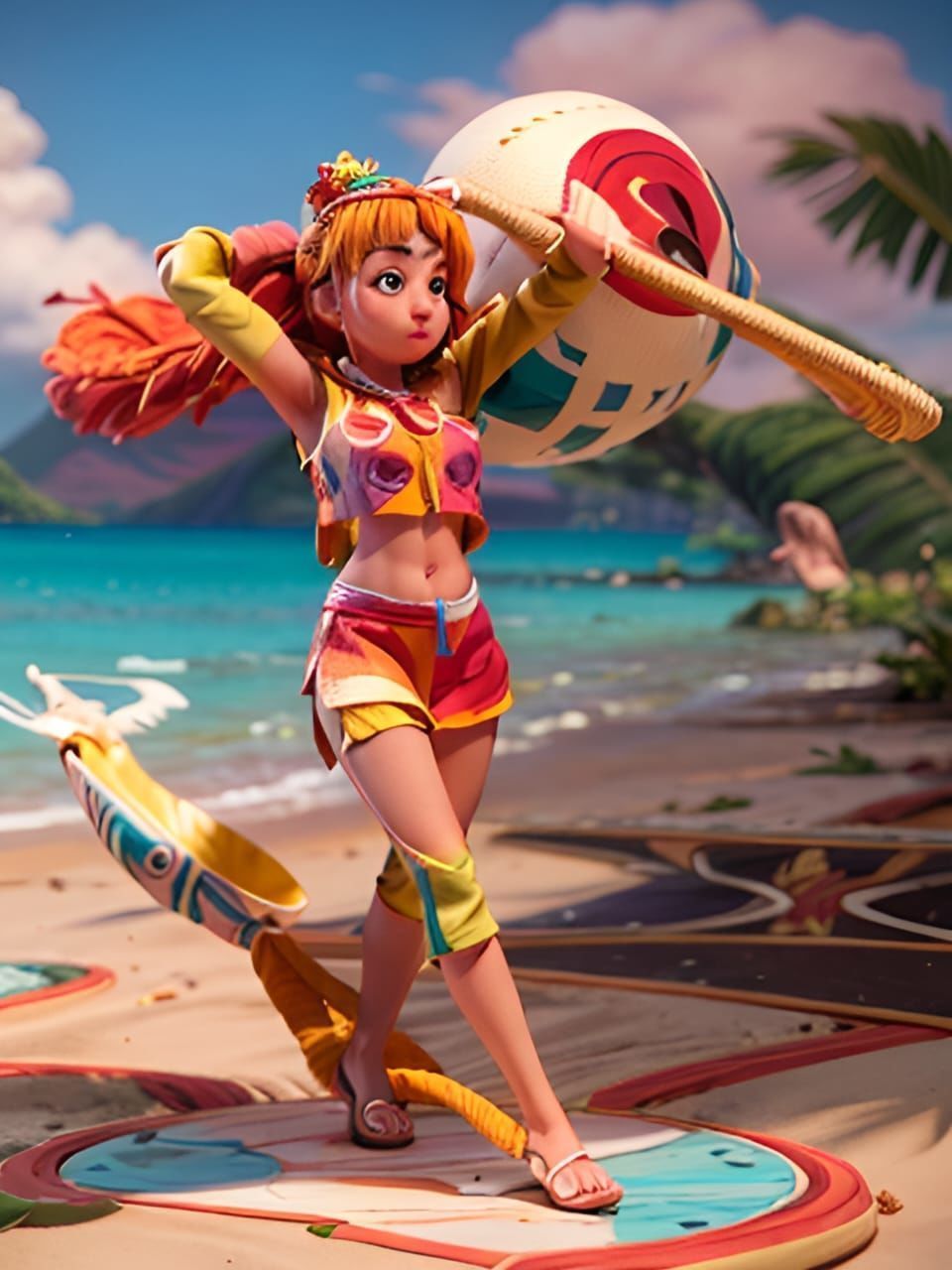 3D female character 3D model_1