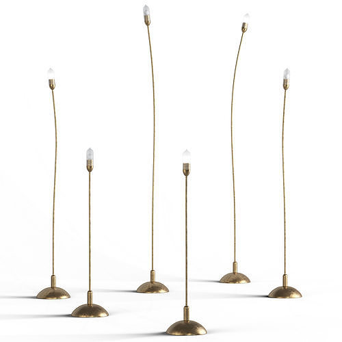 ZAVA MINI Brass Floor Lamp 3D model