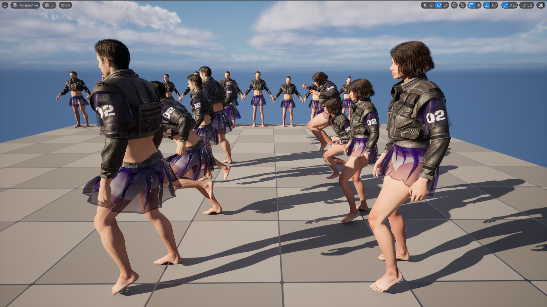 Cyber Jacket 20 - All MH Bodies - UE5 Skeletons - Rigged Low-poly 3D model_18