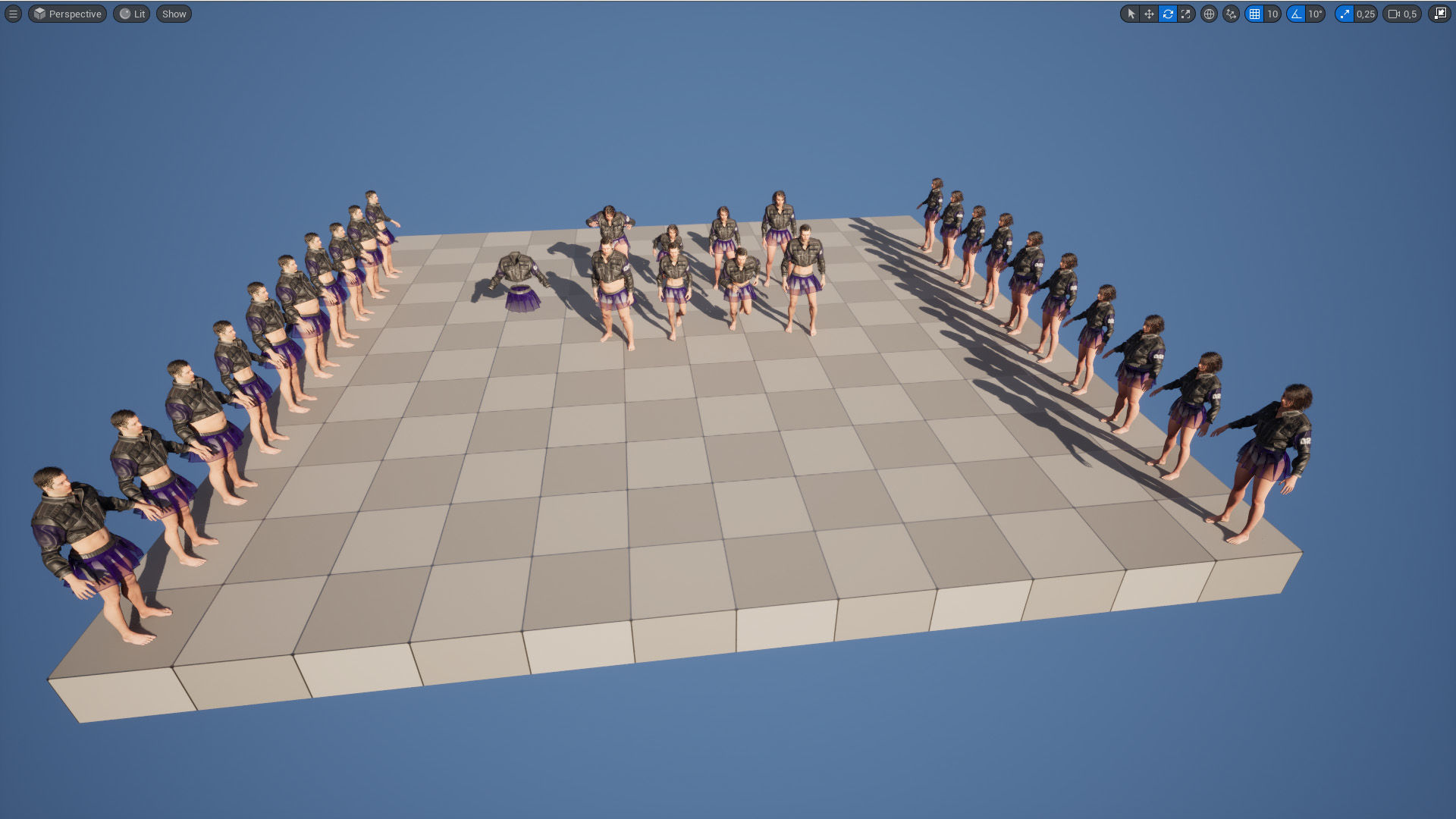 Cyber Jacket 20 - All MH Bodies - UE5 Skeletons - Rigged Low-poly 3D model_14