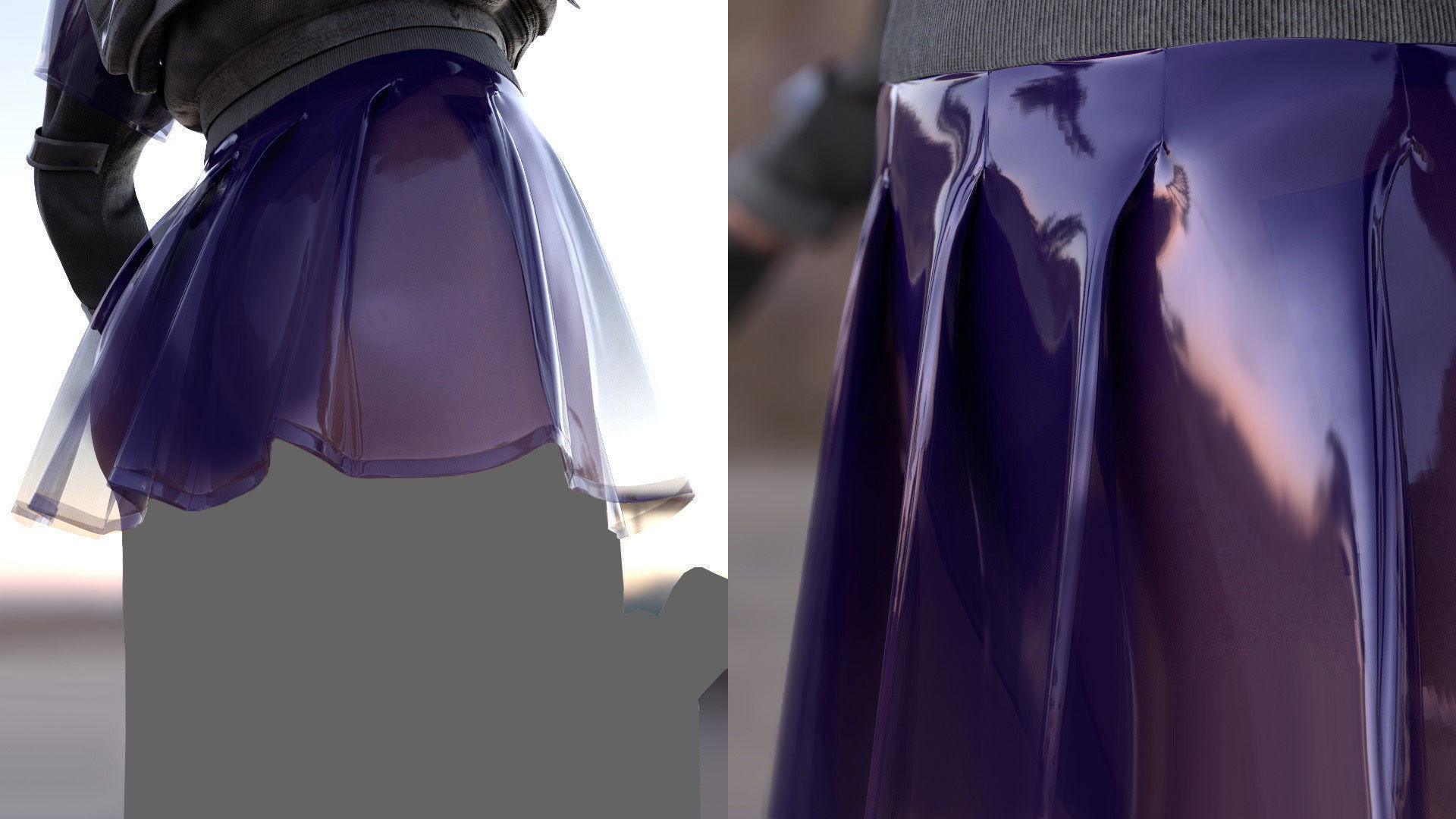 Cyber Jacket 20 - All MH Bodies - UE5 Skeletons - Rigged Low-poly 3D model_10