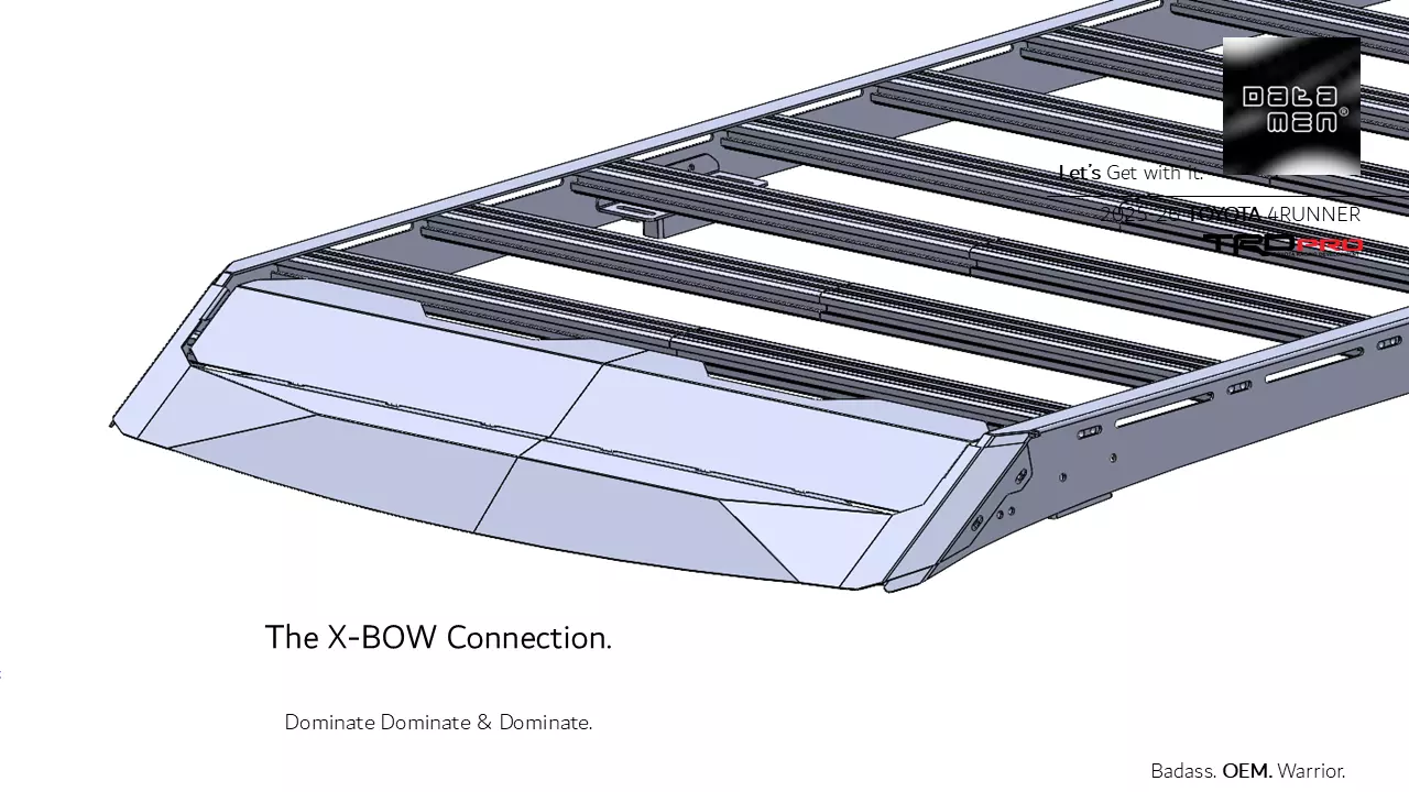 2025 TOYOTA 4Runner Roof Rack datamen X-BOW Ultra Cross Bars 3D model_19