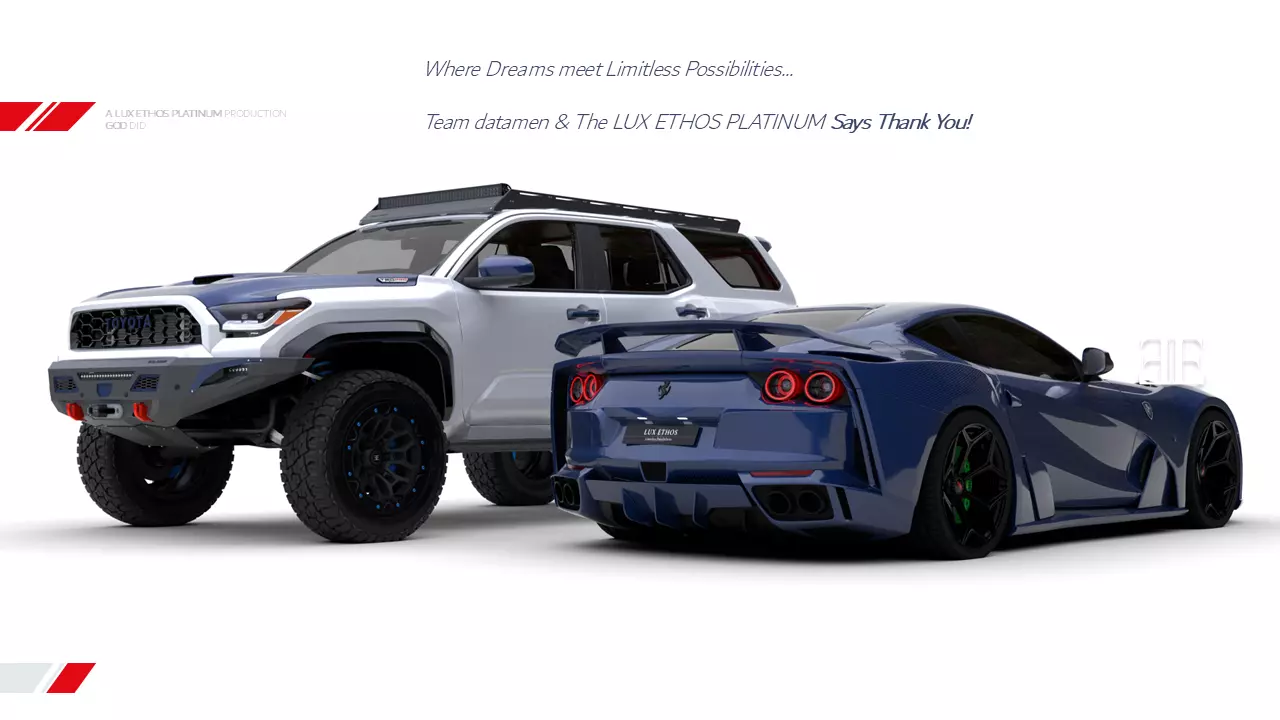 2025 TOYOTA 4Runner Roof Rack datamen X-BOW Ultra Cross Bars 3D model_40