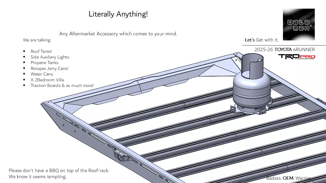 2025 TOYOTA 4Runner Roof Rack datamen X-BOW Ultra Cross Bars 3D model_21