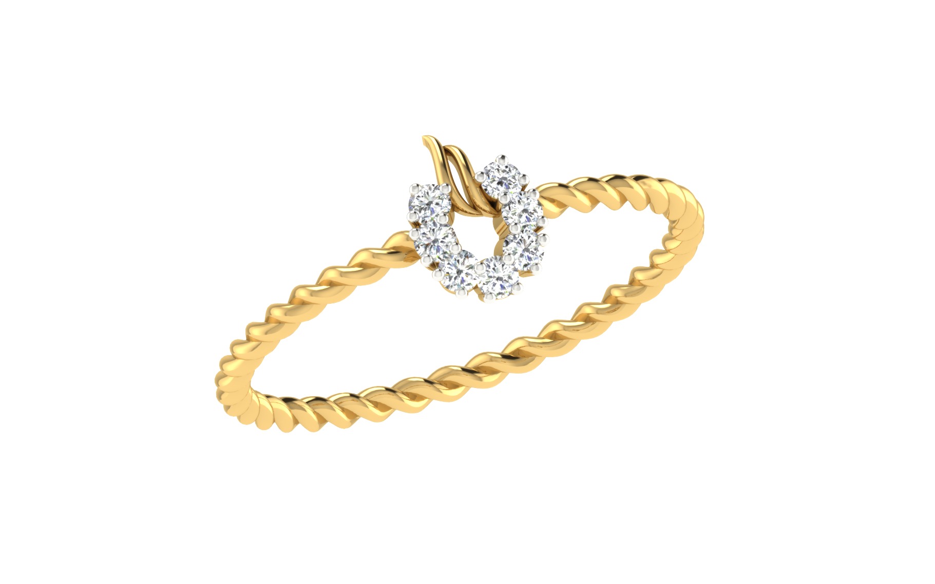 Women Ring Render 3dm STL OBJ FBX 3D print model_1