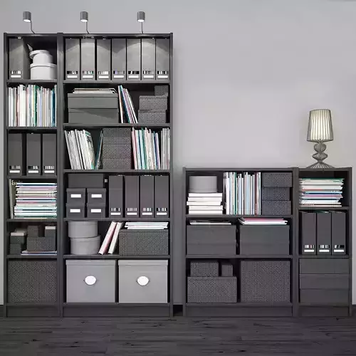 Ikea Billy Bookcase black 3D model