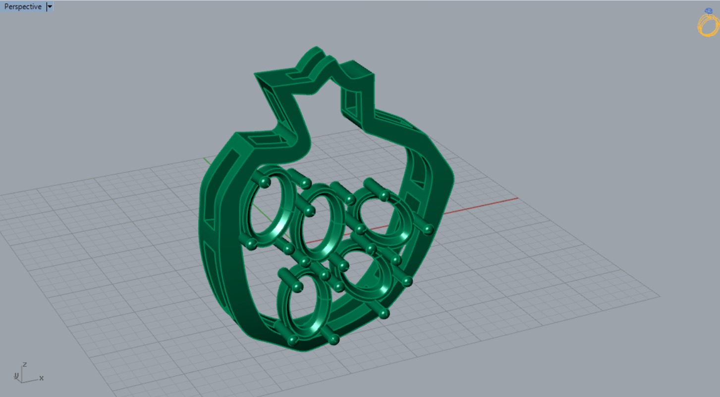 pomegranate jewelry pendant jp0249 3D print model_6