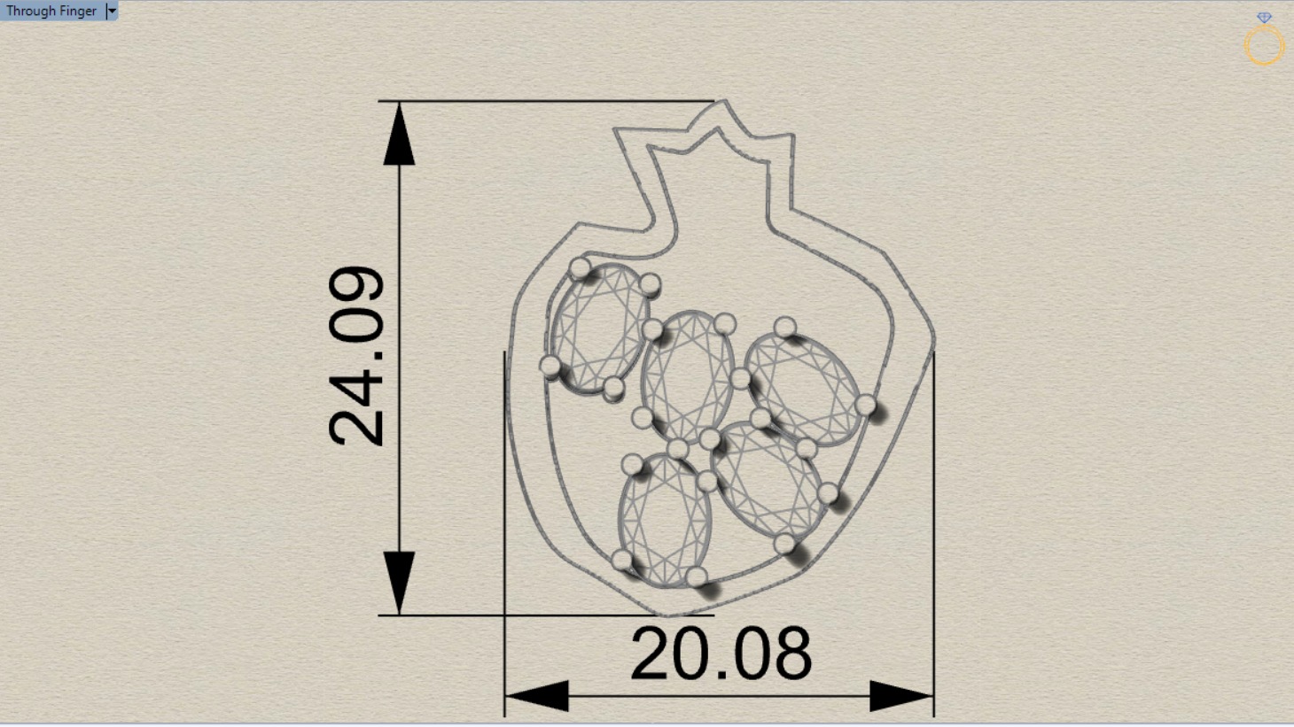 pomegranate jewelry pendant jp0249 3D print model_15