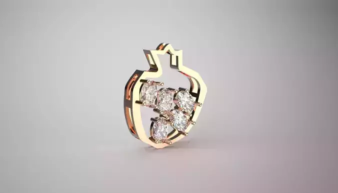 pomegranate jewelry pendant jp0249 3D print model