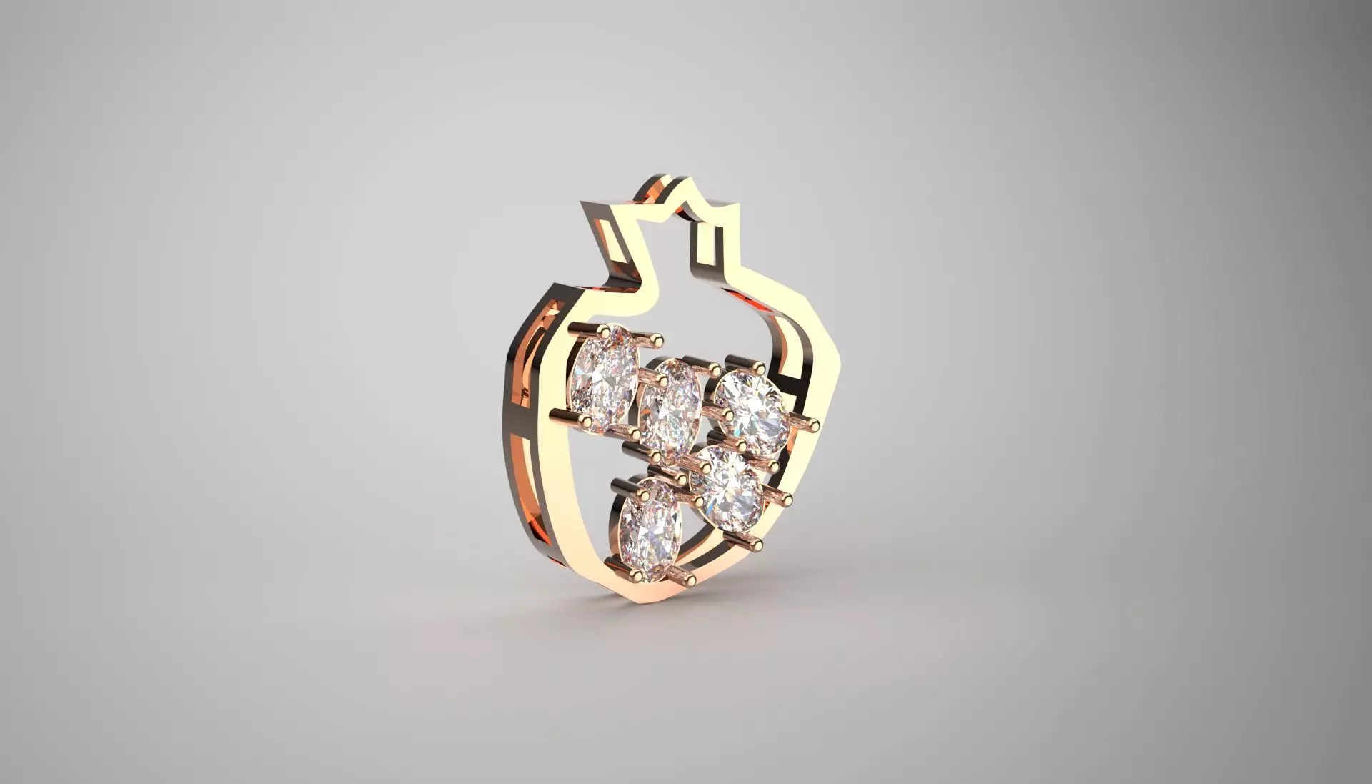 pomegranate jewelry pendant jp0249 3D print model_0