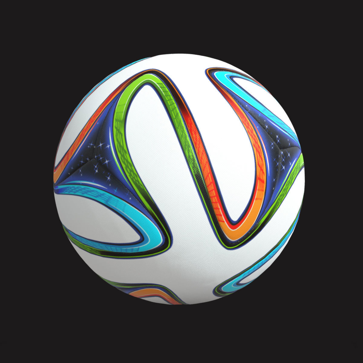 Brazuca Soccer Ball 3D model_3
