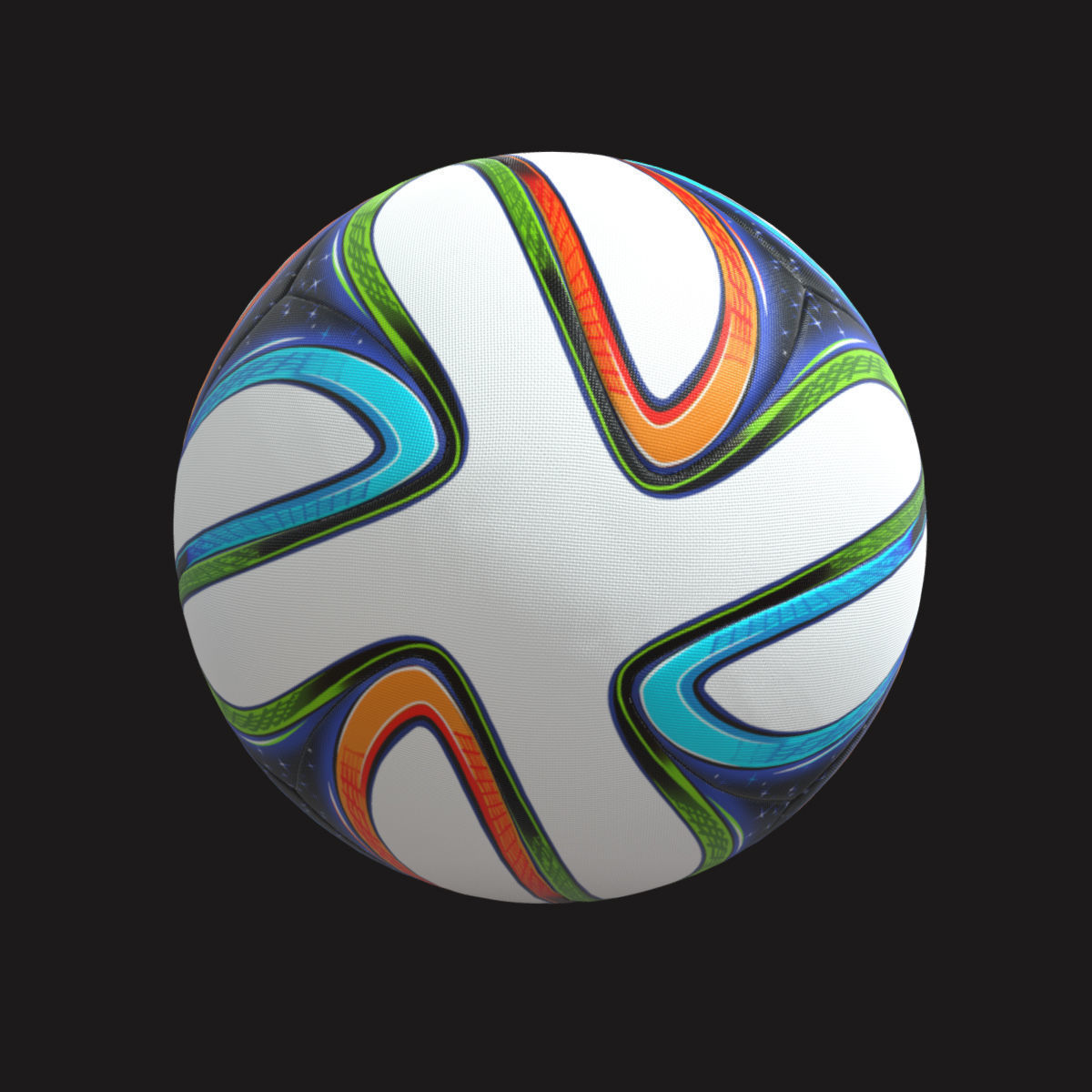 Brazuca Soccer Ball 3D model_2