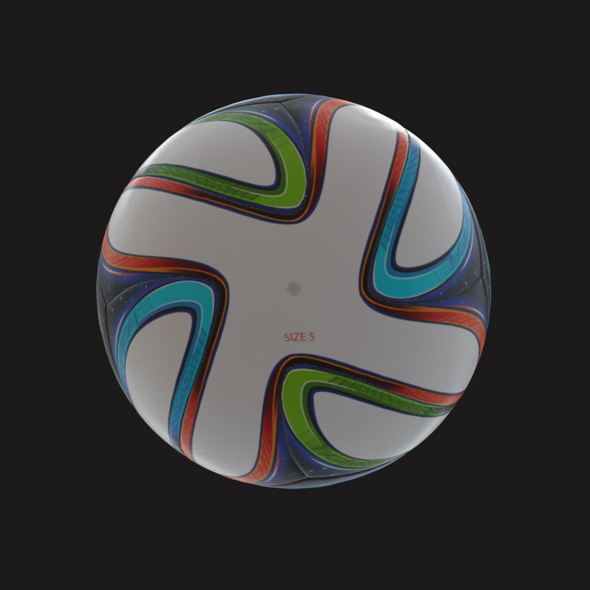 Brazuca Soccer Ball 3D model_4
