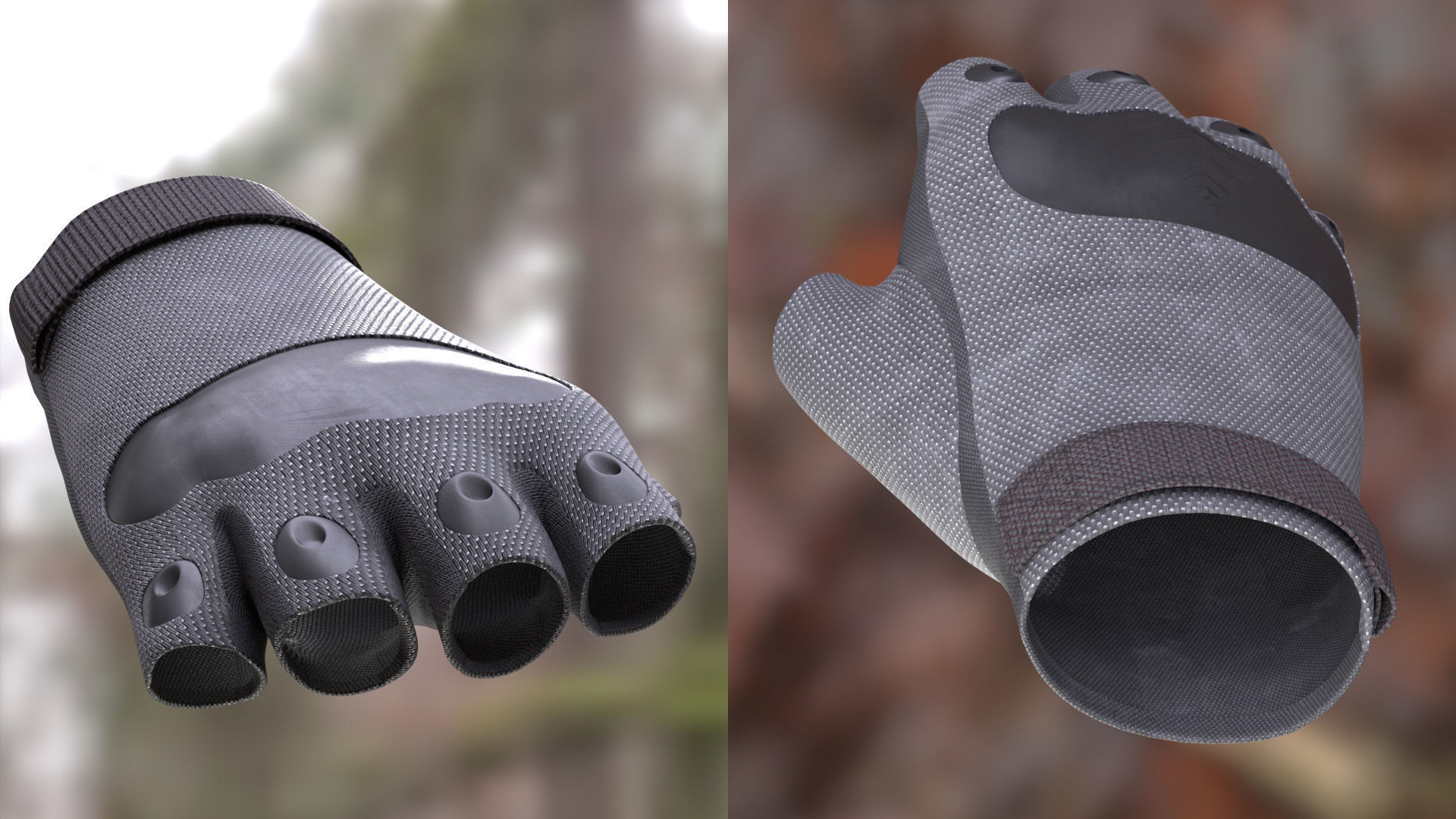 Gloves 18 - All MH Bodies - UE5 Skeletons - Rigged Low-poly 3D model_3