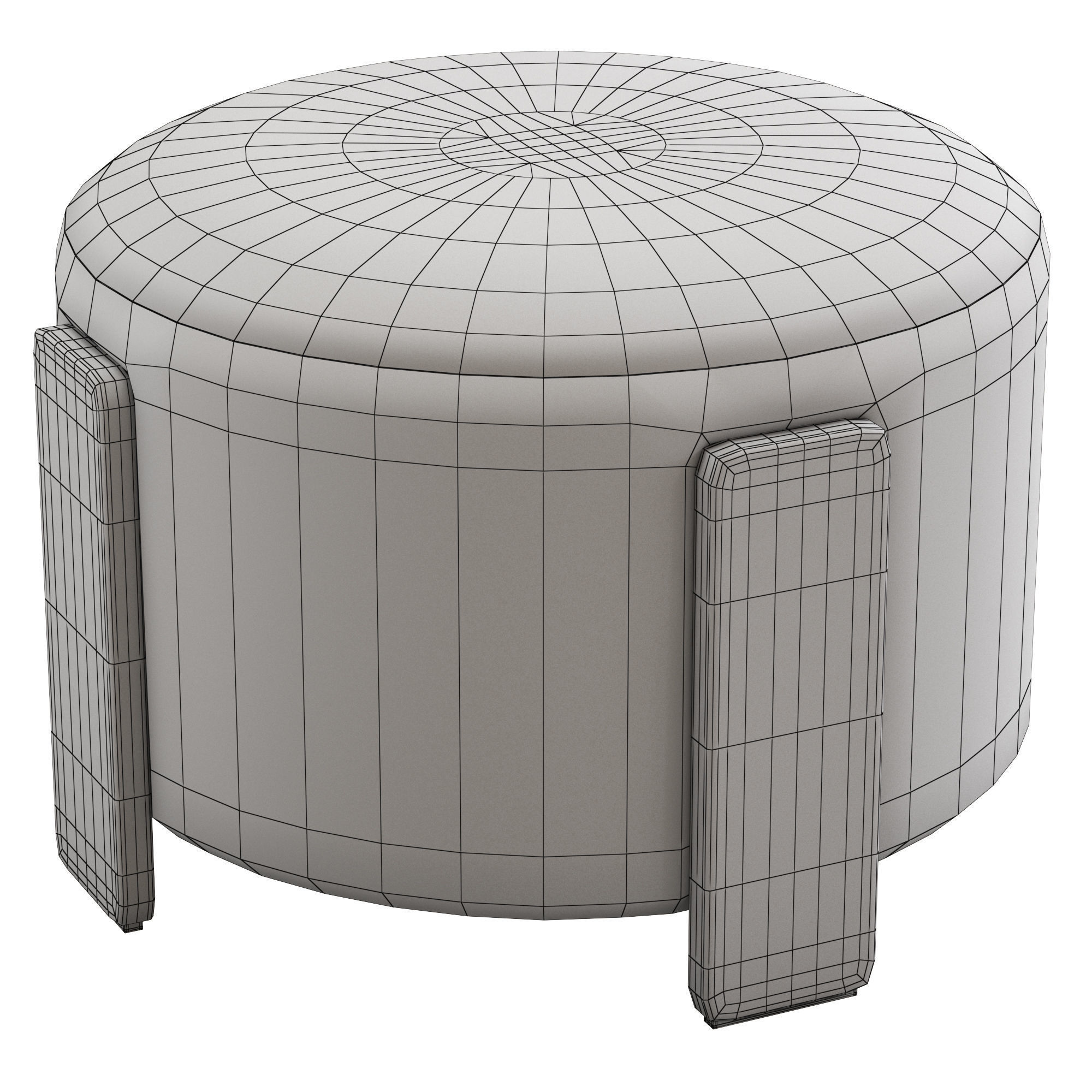 CB2 Bea Ottoman 3D model_5