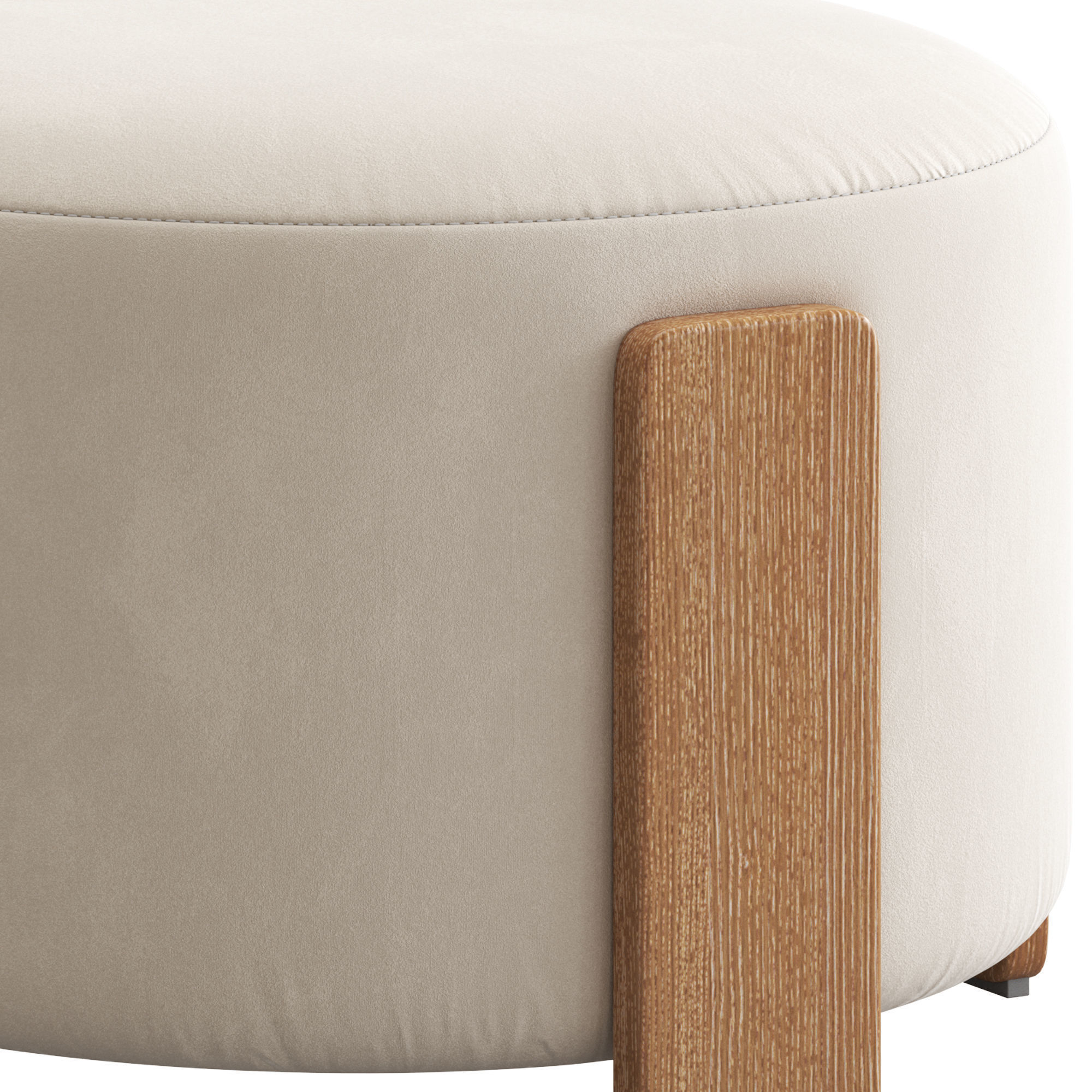 CB2 Bea Ottoman 3D model_2