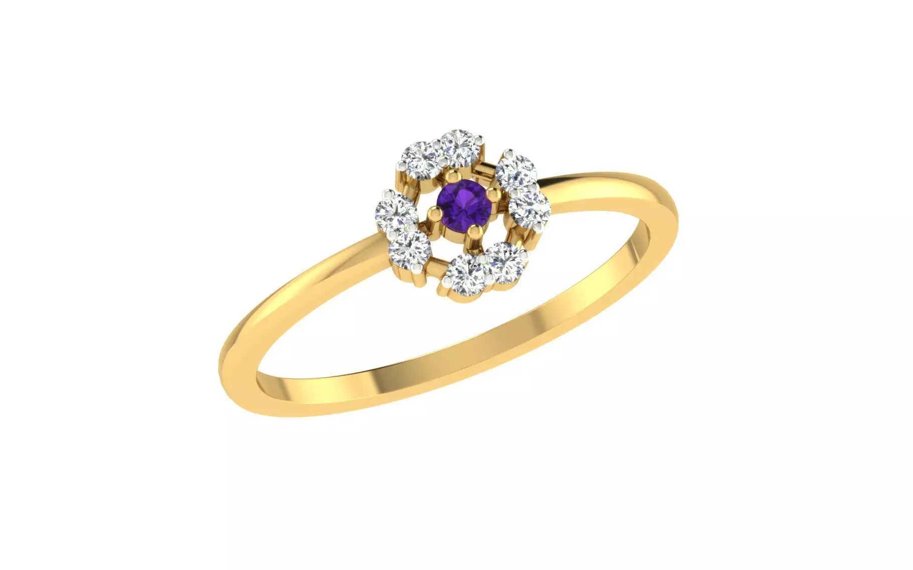 Women Ring Render 3dm STL OBJ FBX 3D print model