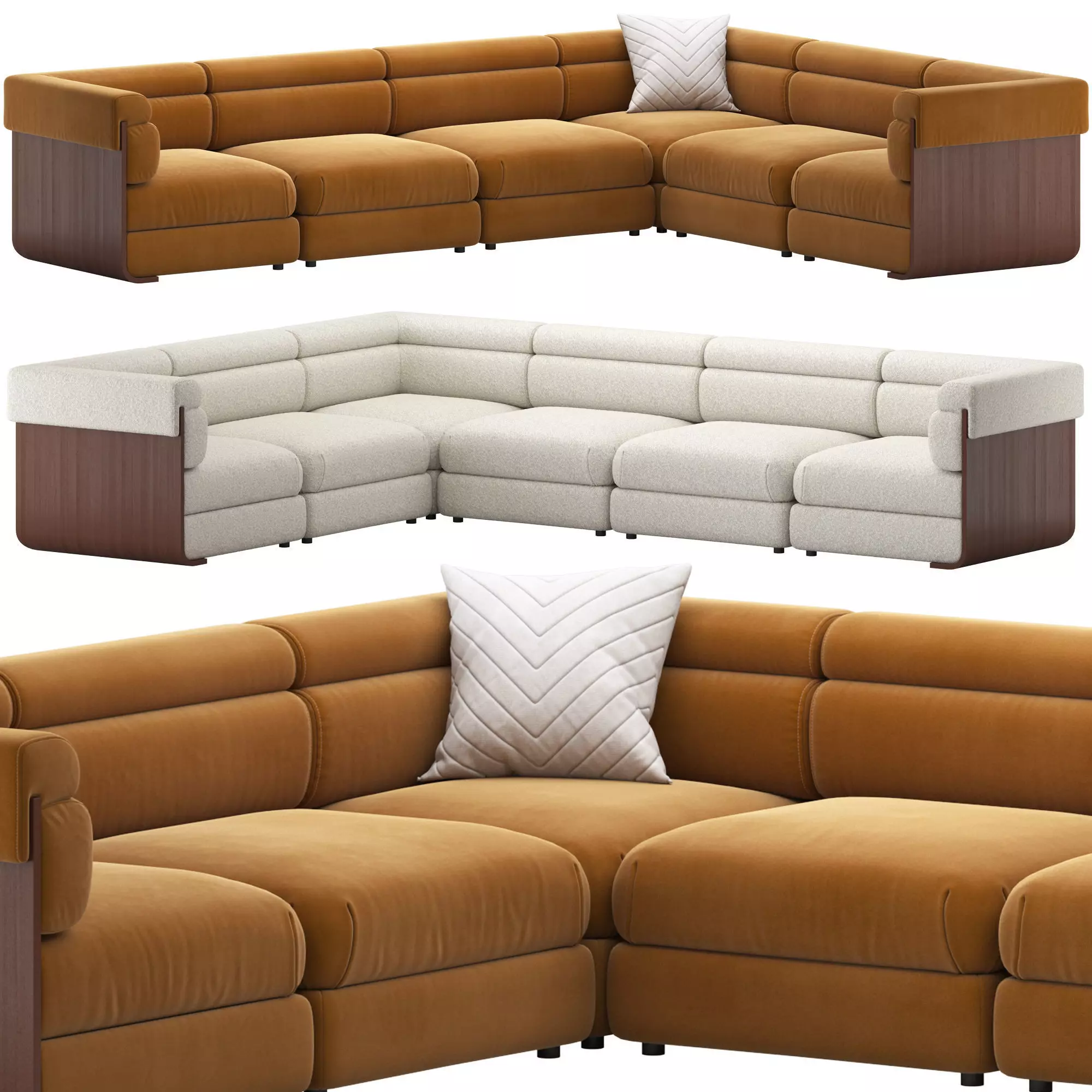CB2 Imbu Sectional Sofa 3D model_0
