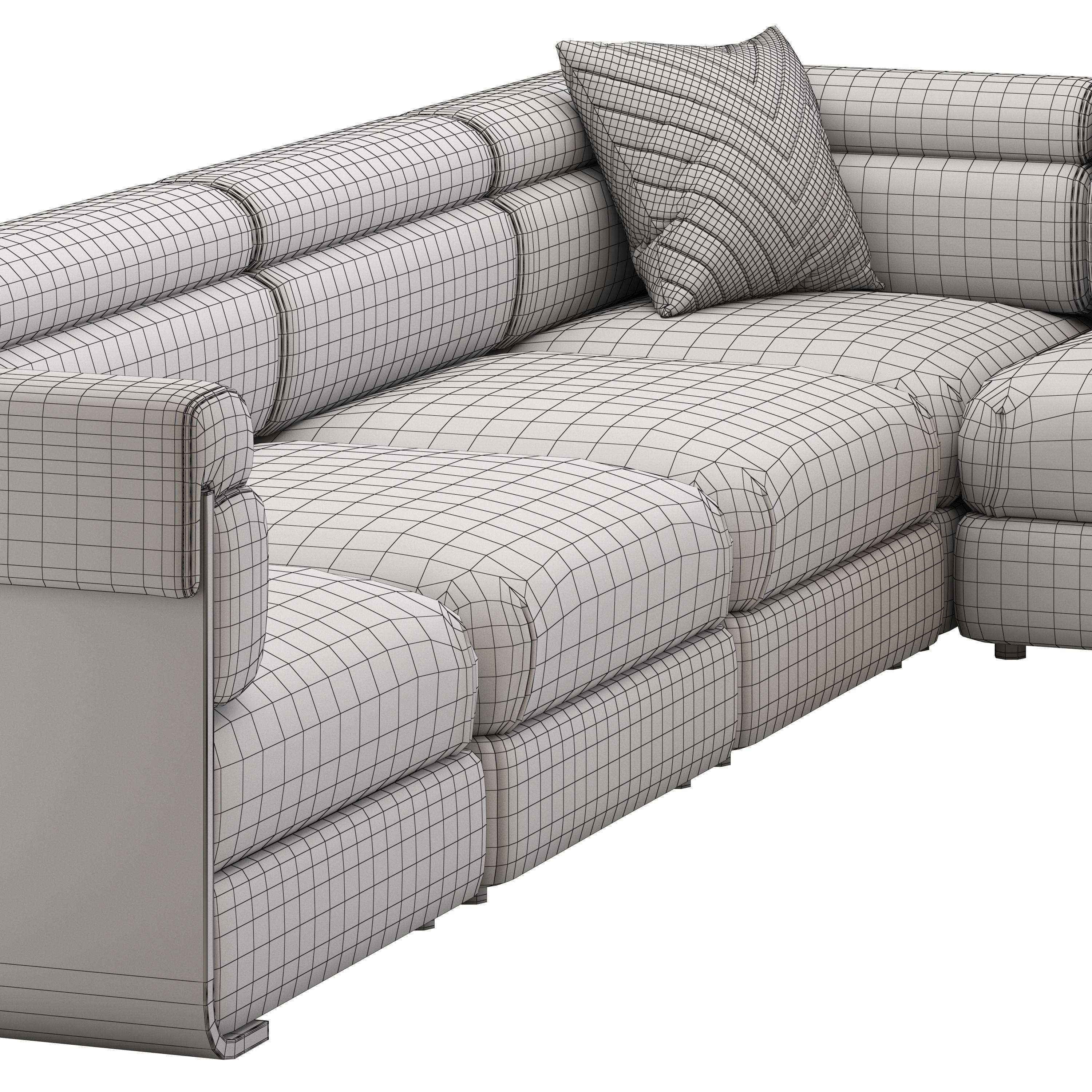 CB2 Imbu Sectional Sofa 3D model_4