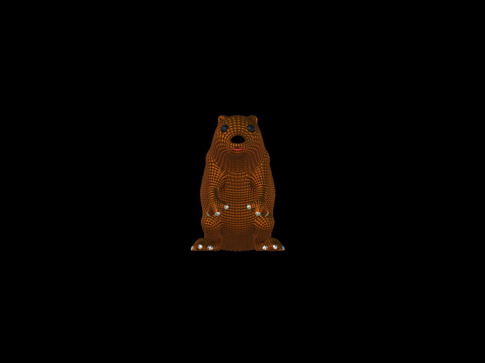 Cute Net Beaver Miniature 3D print model_2