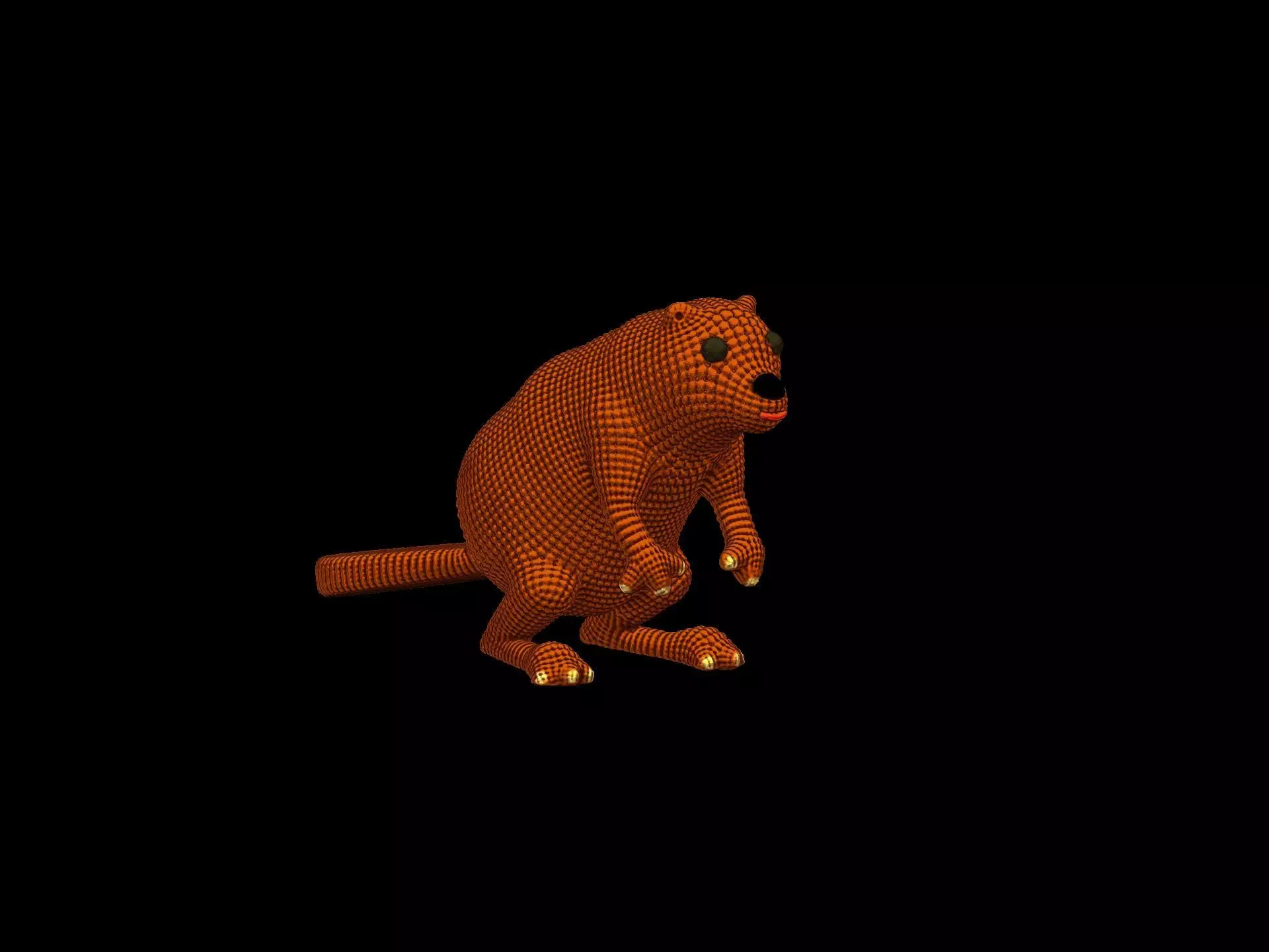 Cute Net Beaver Miniature 3D print model_0