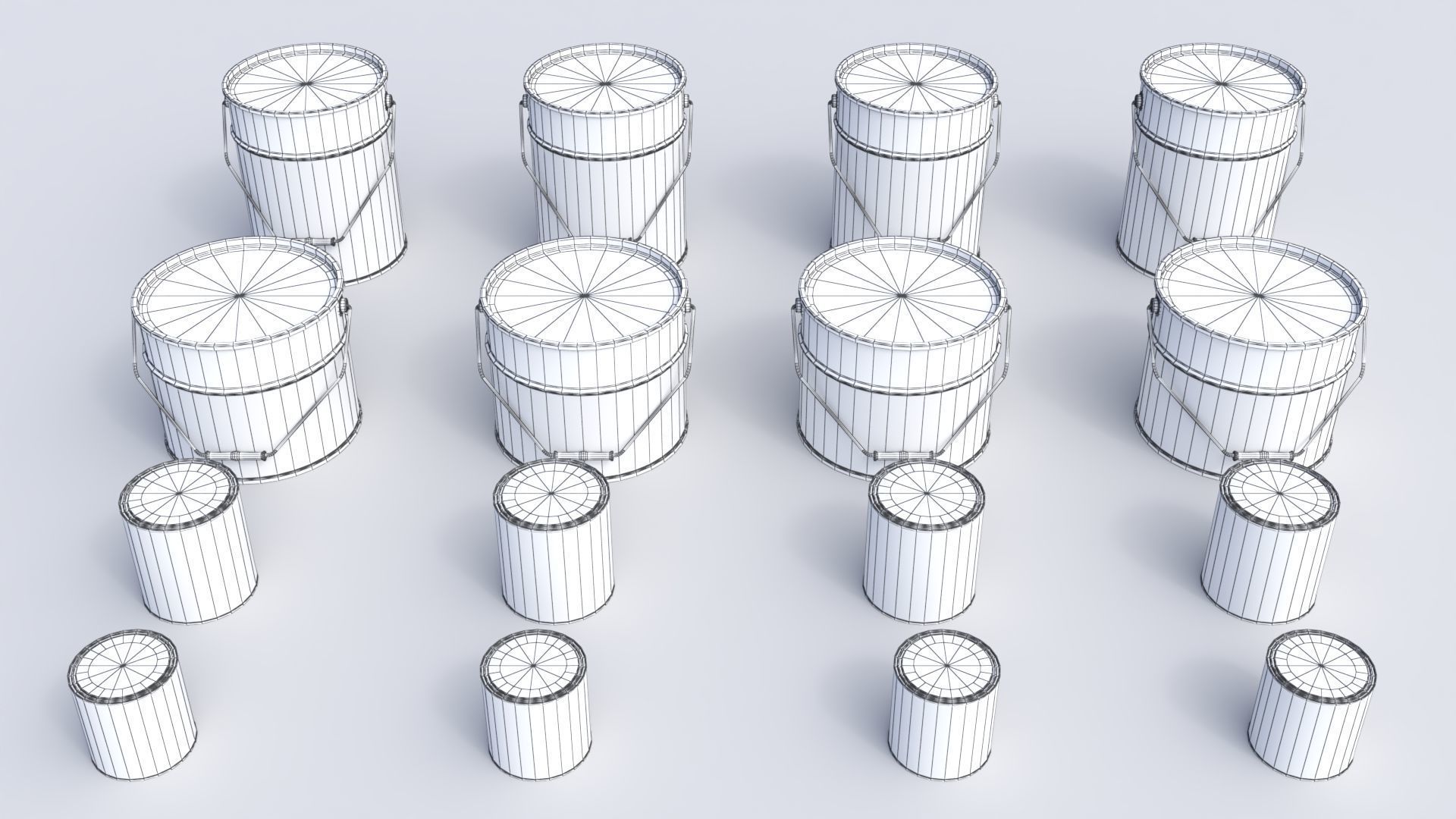Paint cans  Low-poly 3D model_1