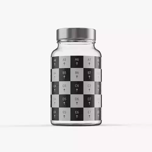 Glass Bottle with Label Mockup 3D model