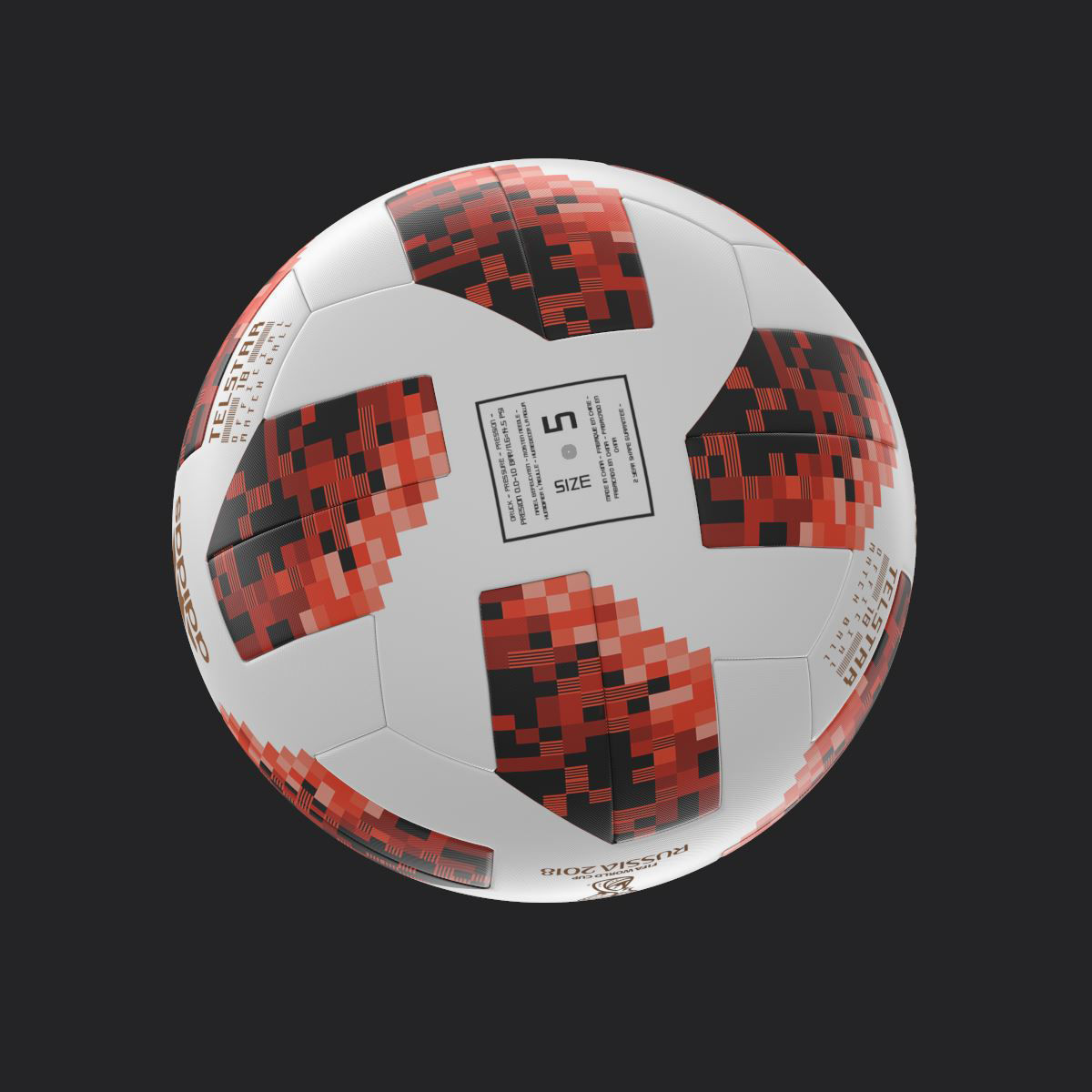 Telstar Soccer Ball 3D model_10