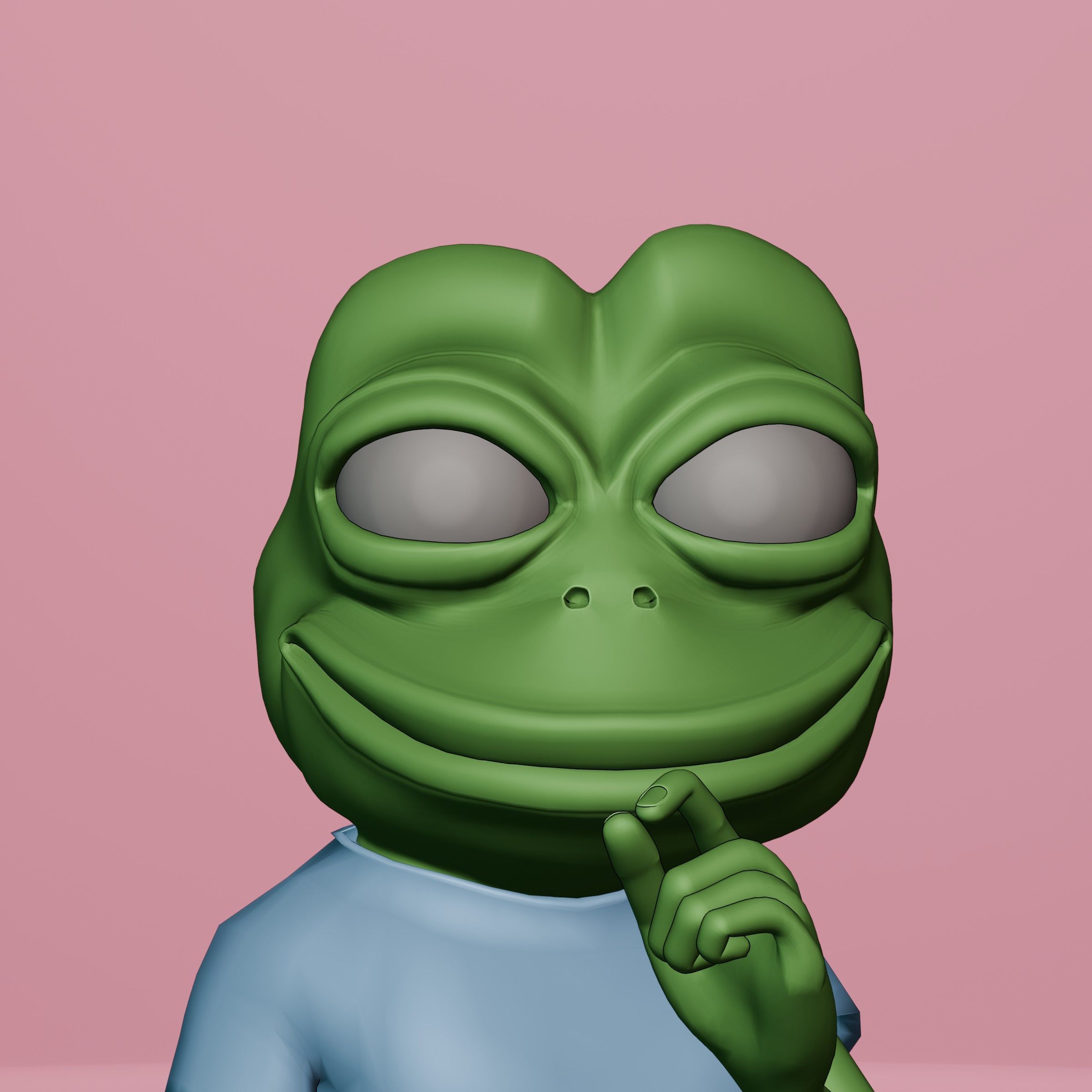 Pepe the Frog Cartoon Character Model Rigged  Low-poly 3D model_11