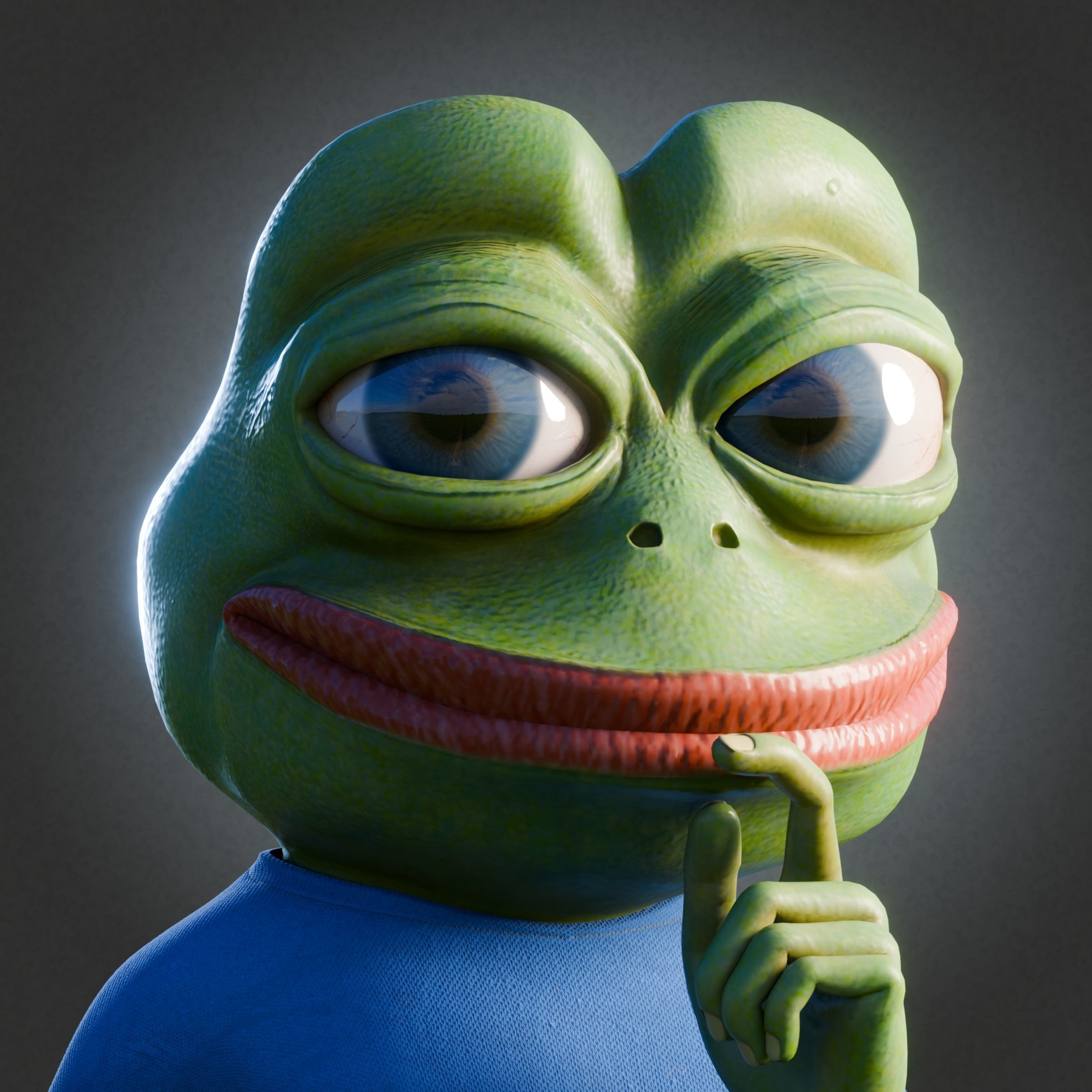 Pepe the Frog Cartoon Character Model Rigged  Low-poly 3D model_2
