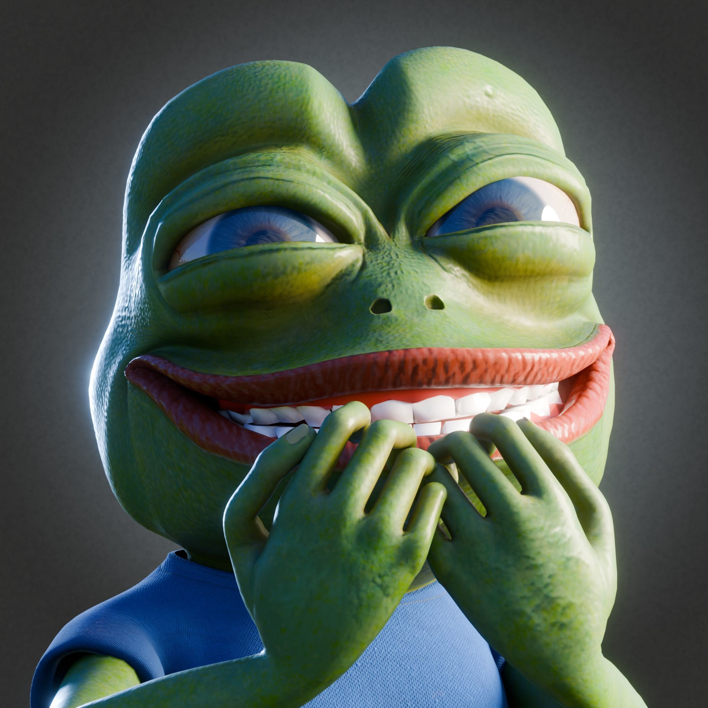 Pepe the Frog Cartoon Character Model Rigged  Low-poly 3D model_3
