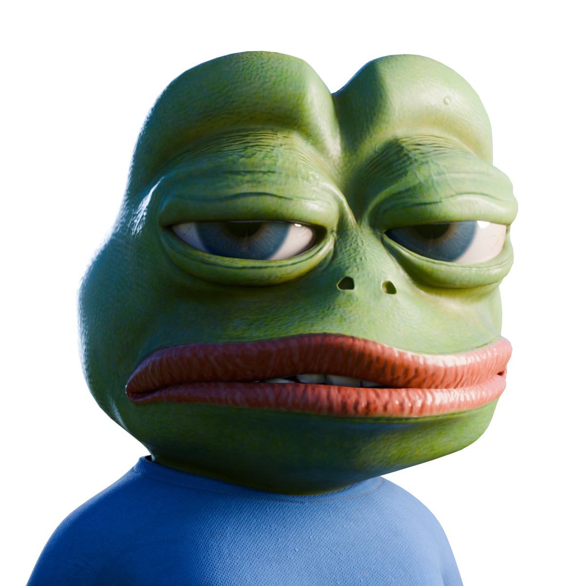 Pepe the Frog Cartoon Character Model Rigged  Low-poly 3D model_16