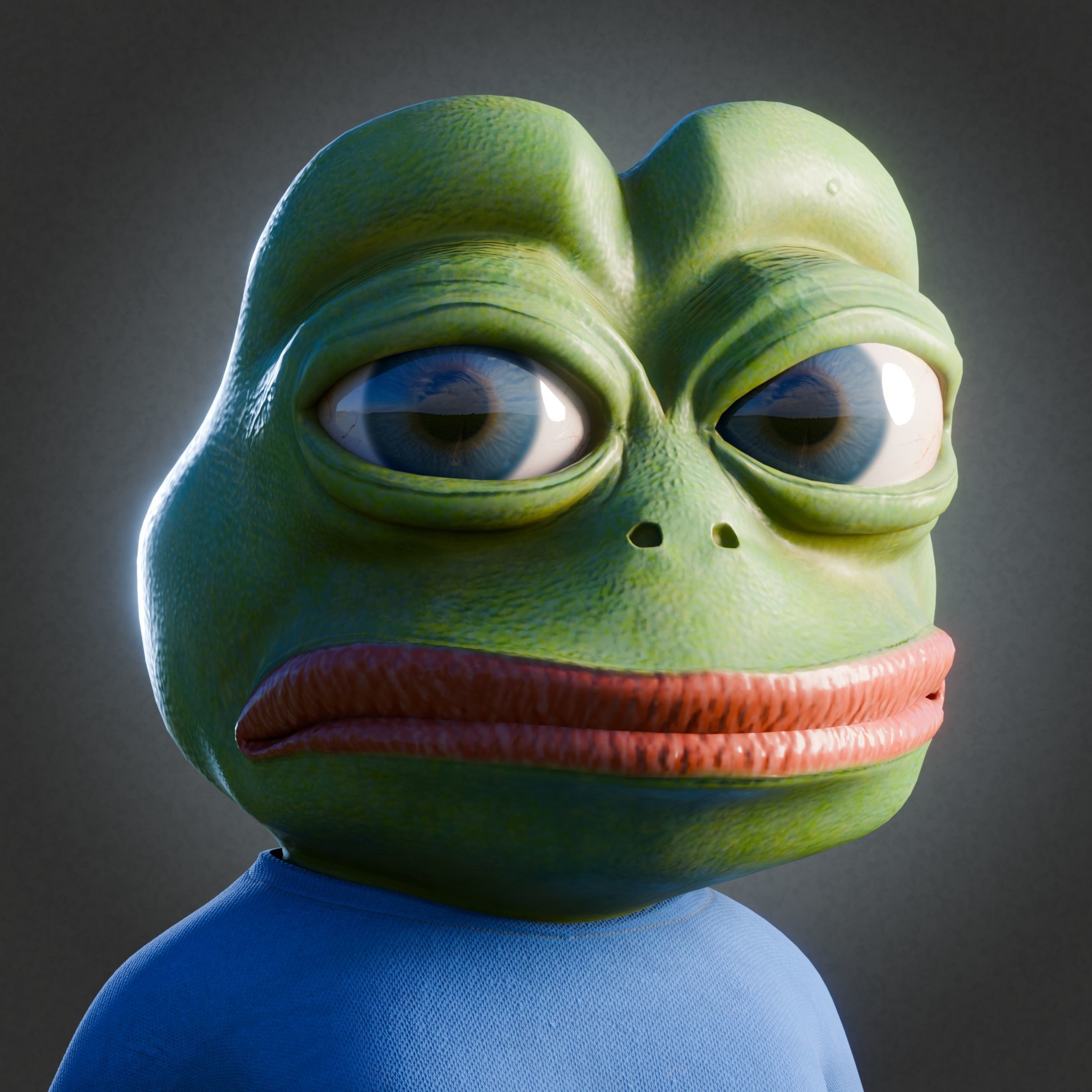 Pepe the Frog Cartoon Character Model Rigged  Low-poly 3D model_1