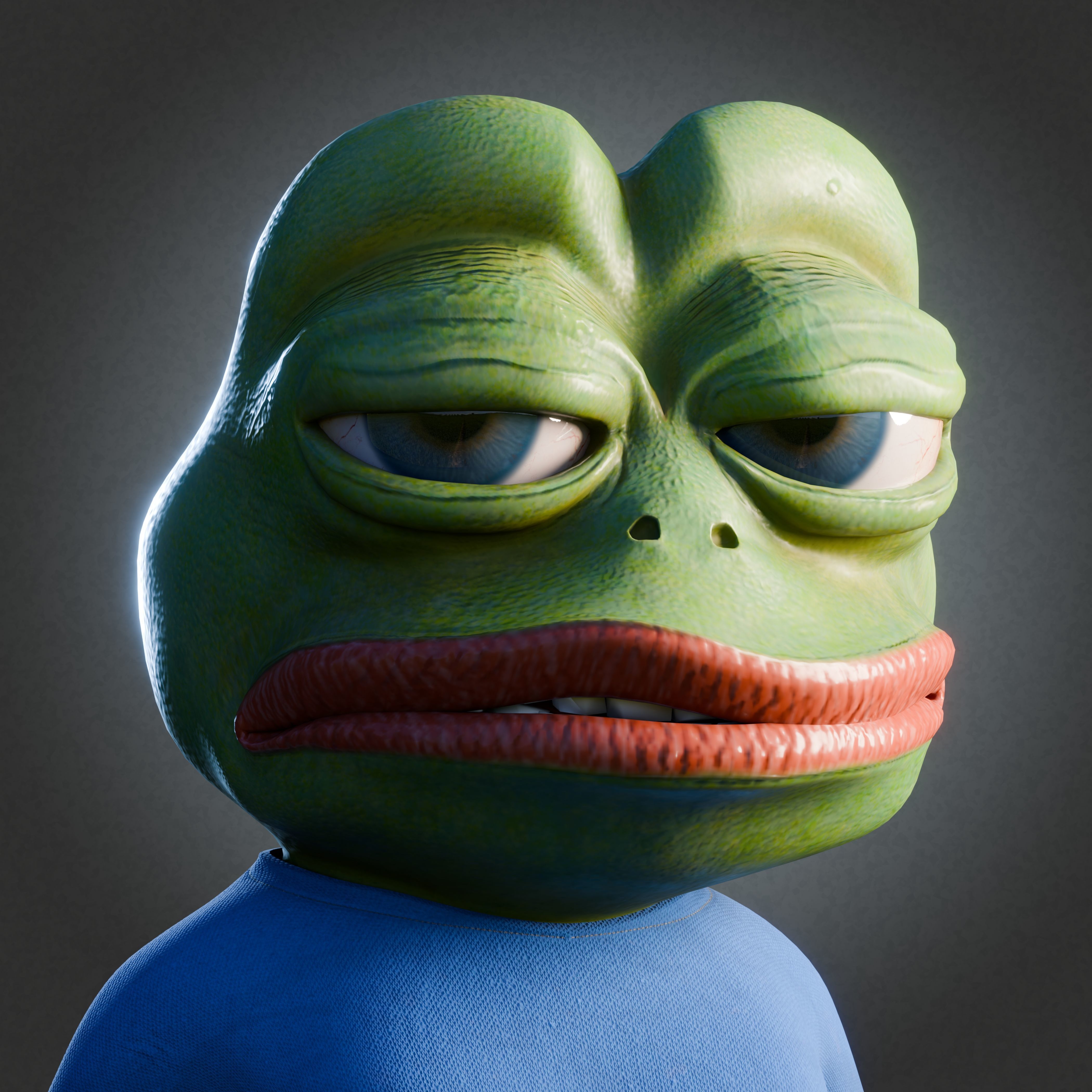 Pepe the Frog Cartoon Character Model Rigged  Low-poly 3D model_6
