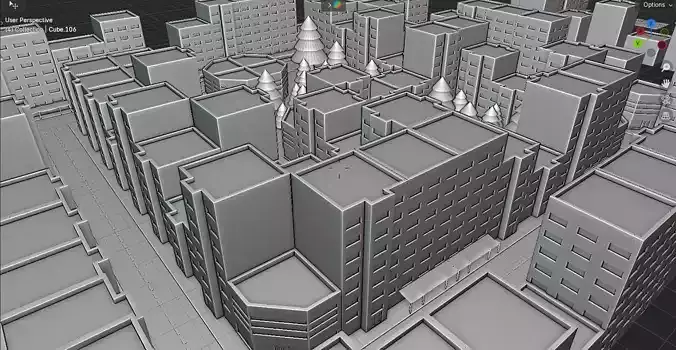Simple City lowpoly collection - gameready assest 3D model Low-poly 3D model