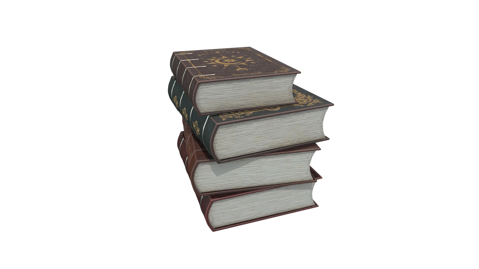 Medieval Book V02 Low-poly 3D model_9