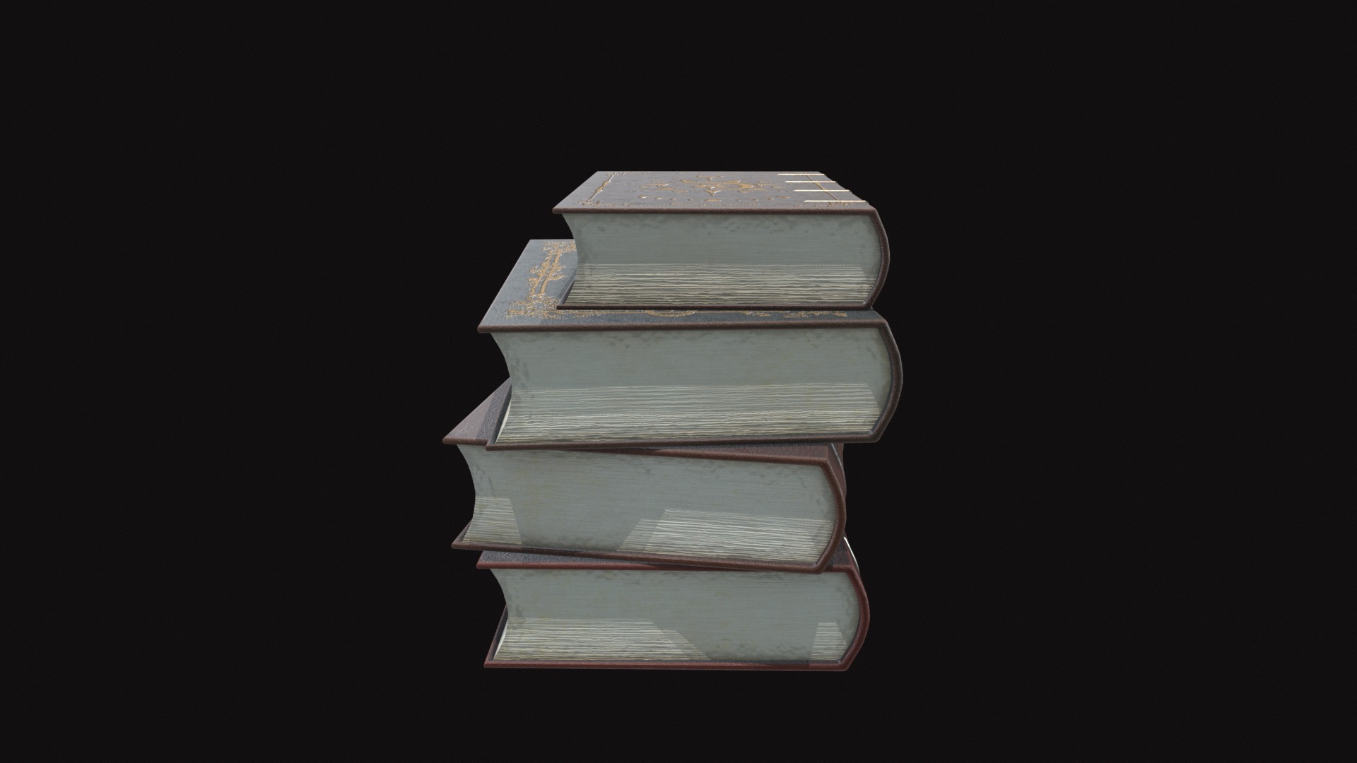 Medieval Book V02 Low-poly 3D model_3