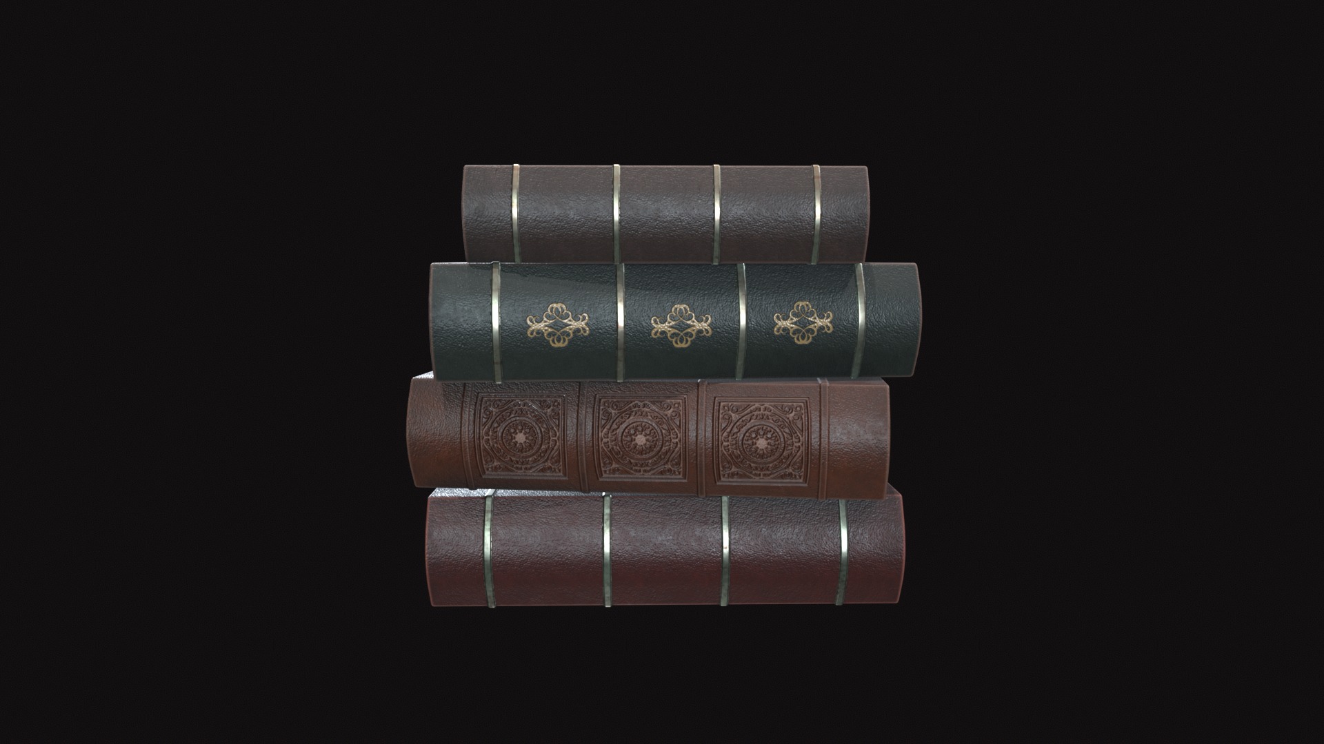 Medieval Book V02 Low-poly 3D model_5