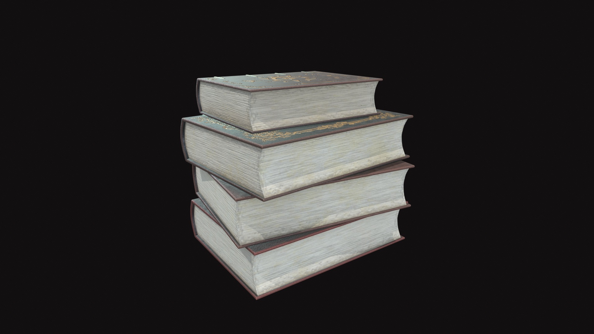 Medieval Book V02 Low-poly 3D model_2