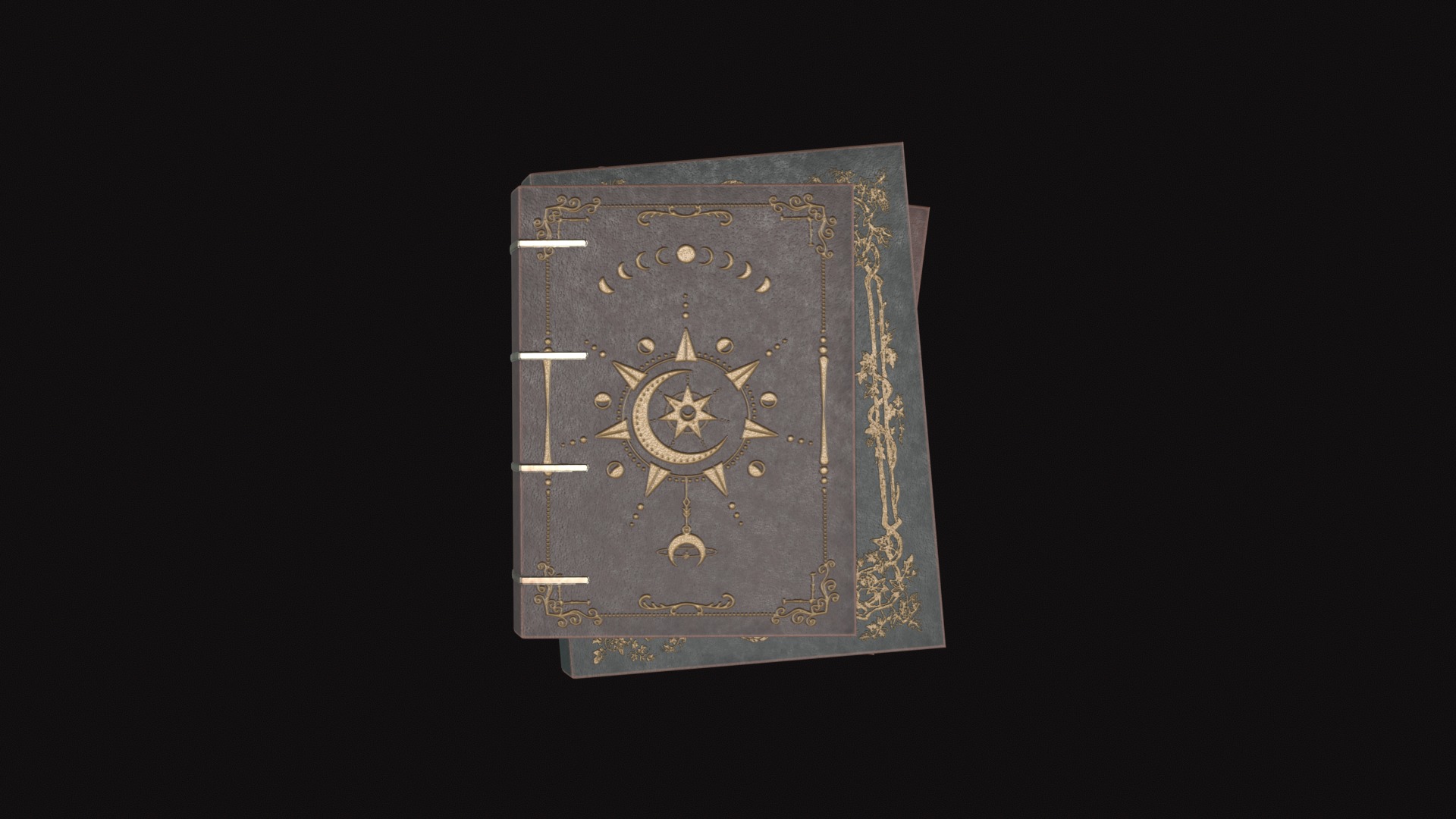Medieval Book V02 Low-poly 3D model_8