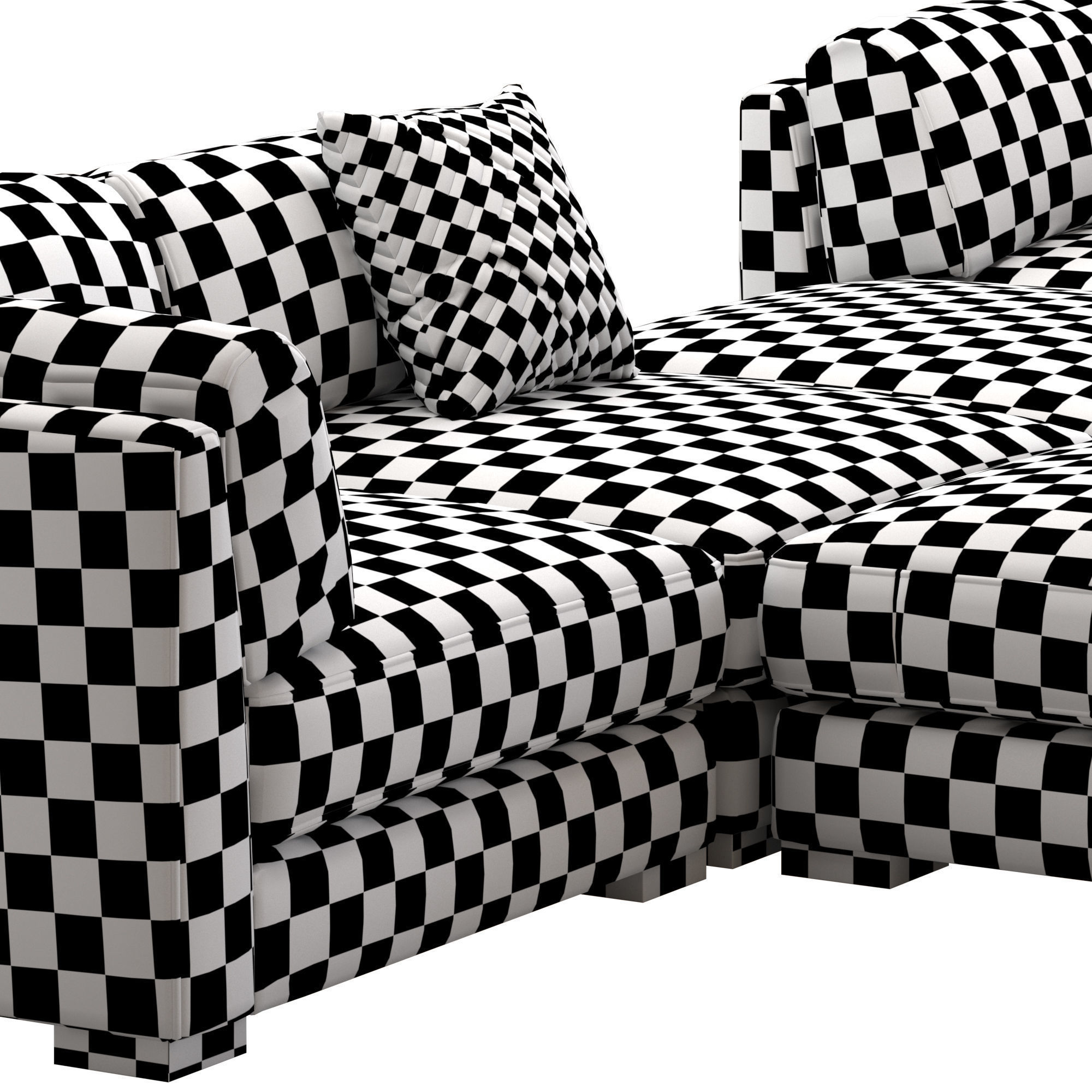 CB2 Plazza Sectional Sofa 3D model_5