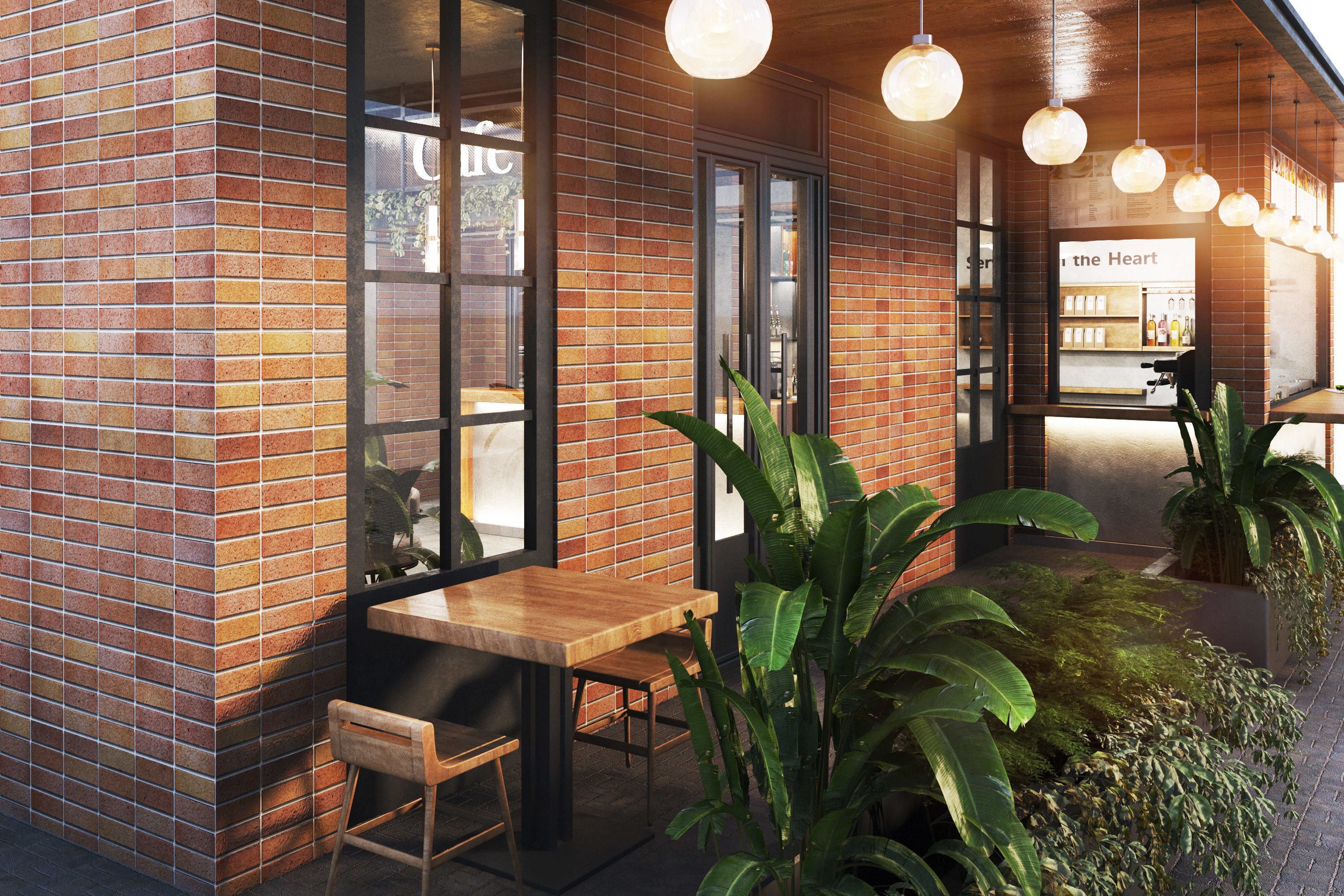 cafe restaurant full design Low-poly 3D model_7