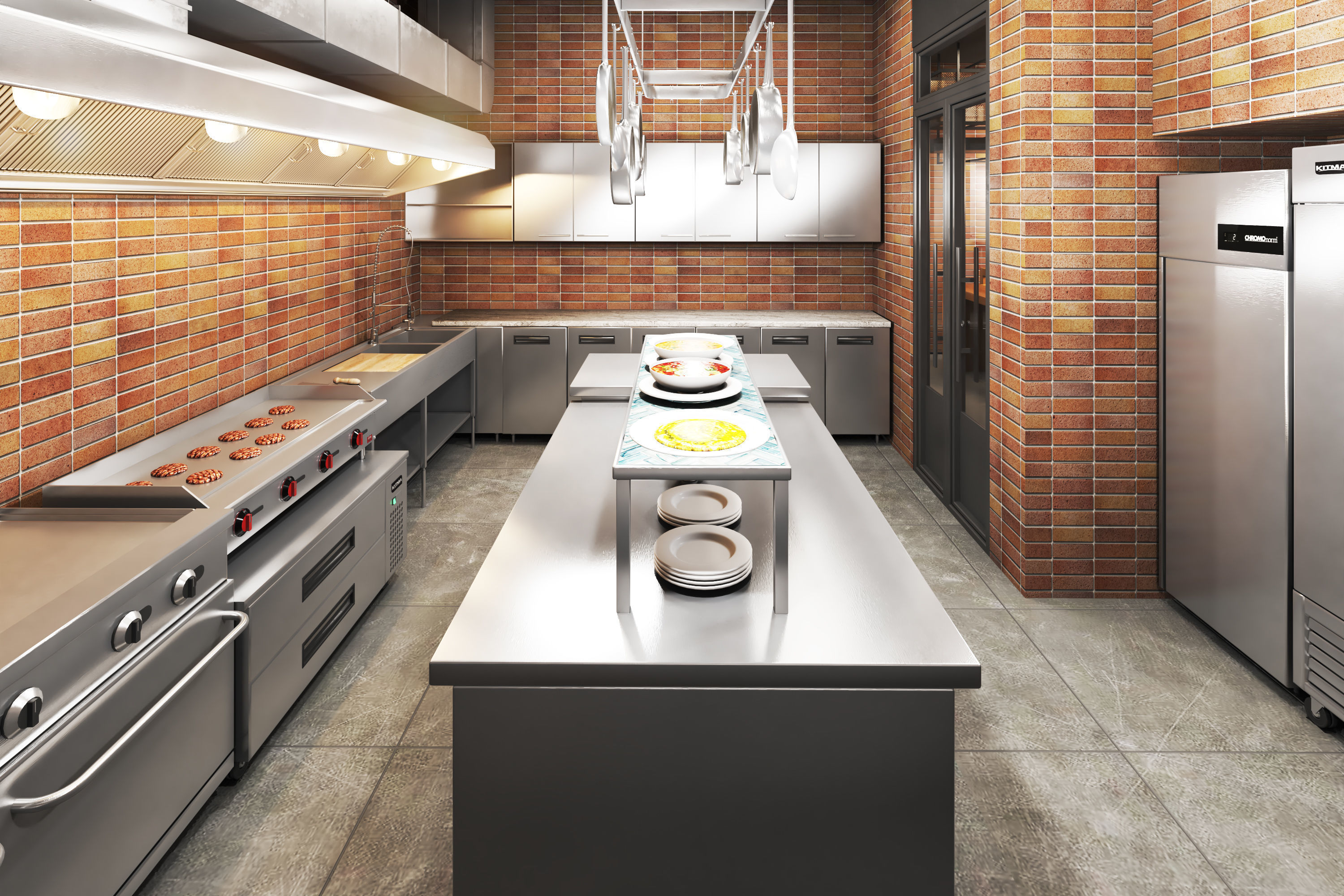 cafe restaurant full design Low-poly 3D model_8