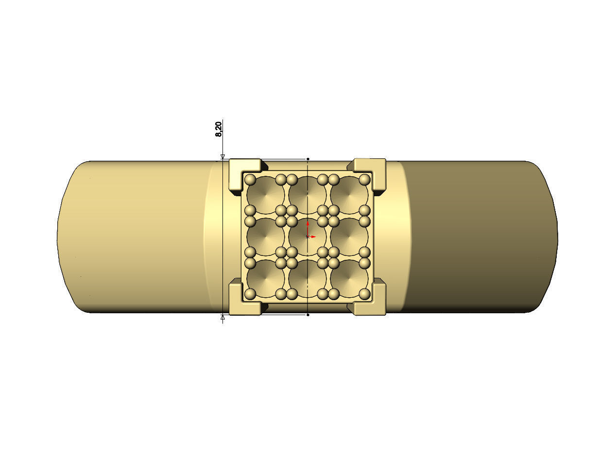 Square diamond cluster dome 8 facetes ring US sizes 7to12 3D print model_7